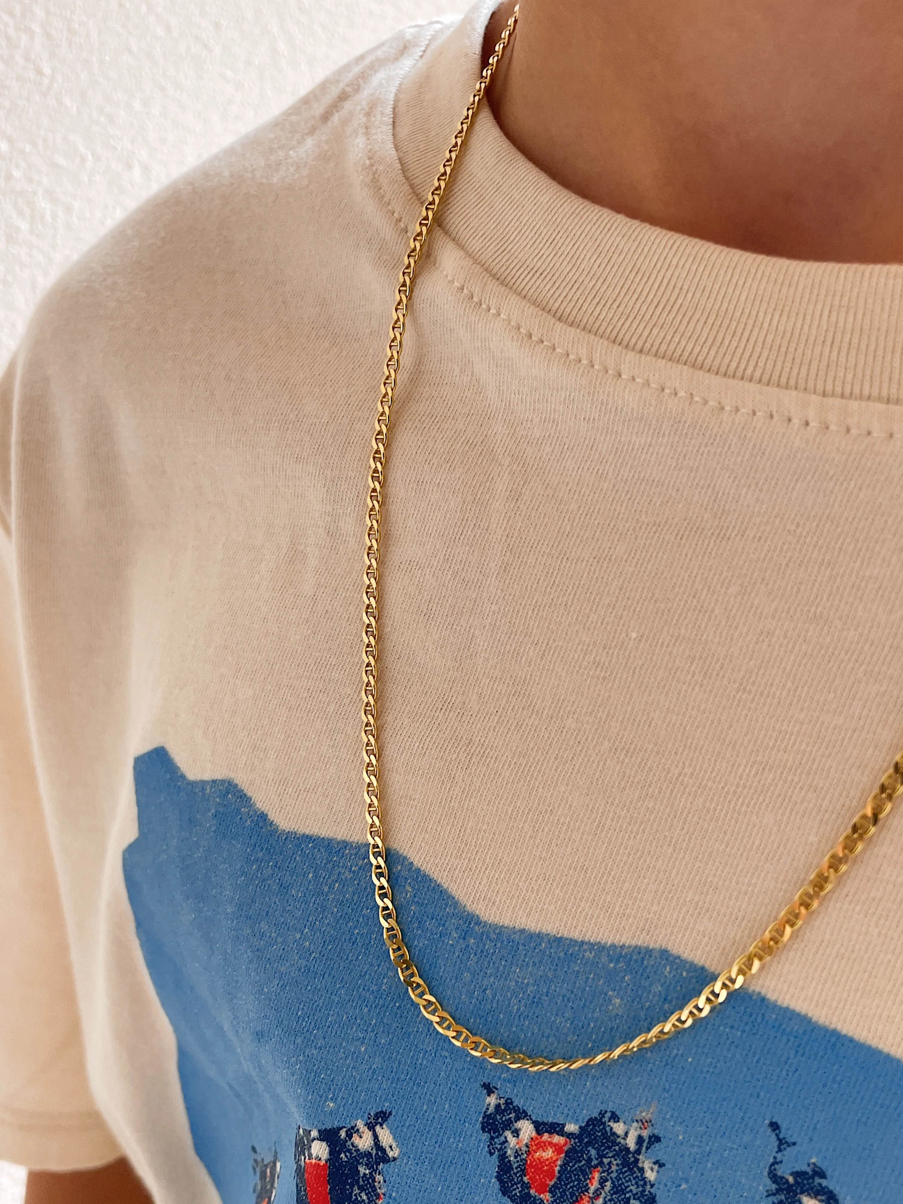 10k Yellow Gold Thicker Flat Anchor Chain - Image 11