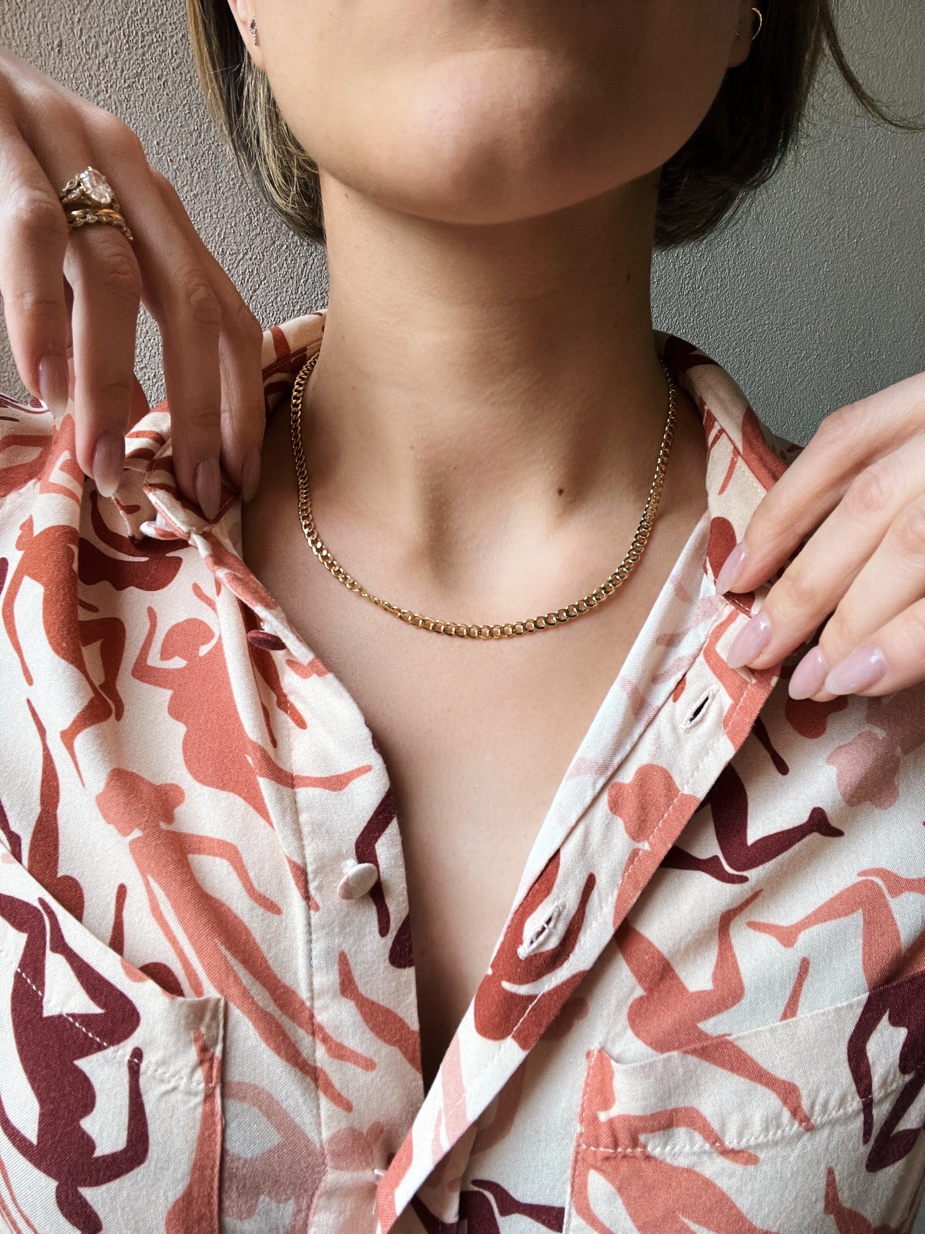 10k Yellow Gold Hollow Cuban Chain - Image 6