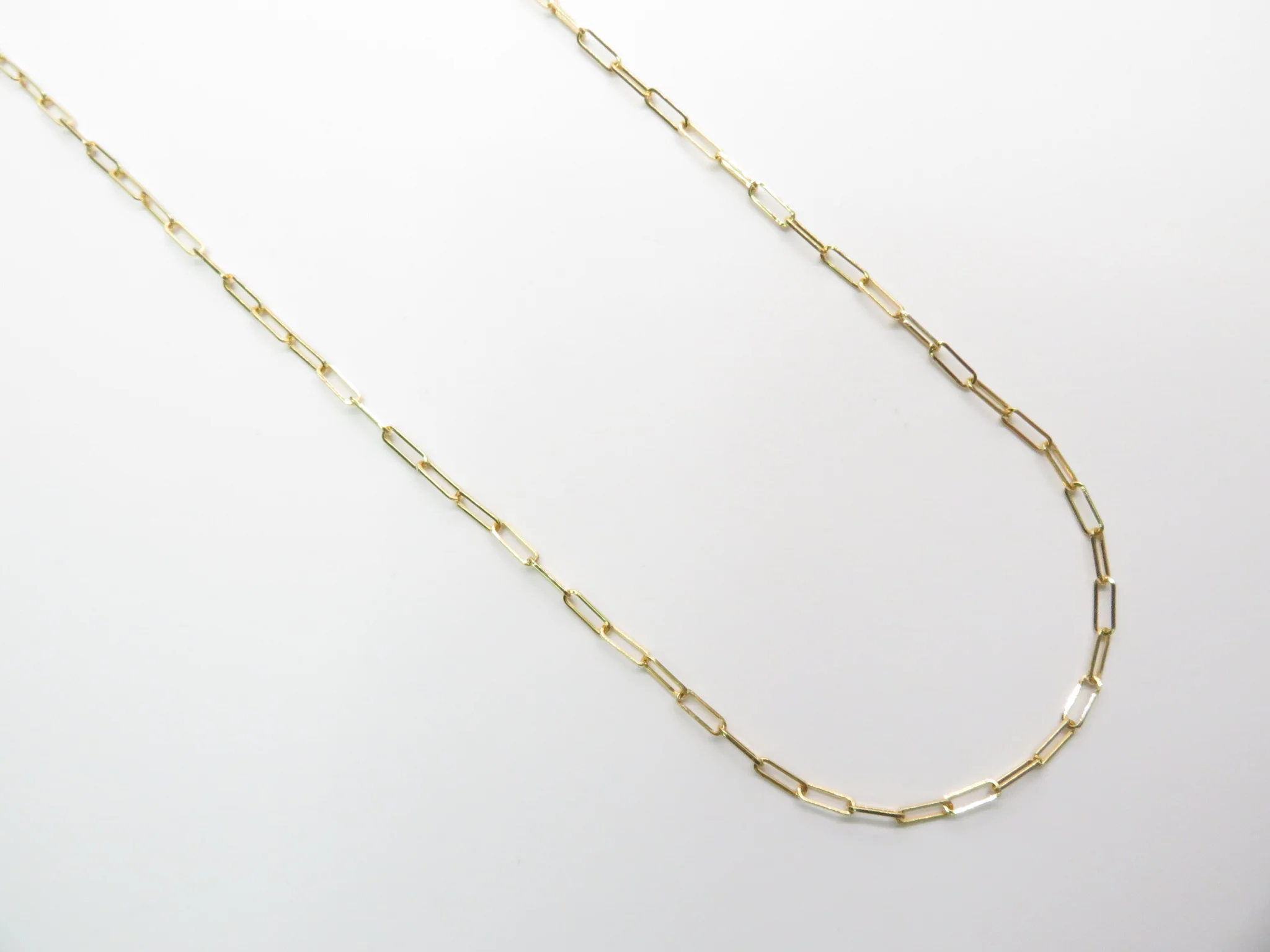 10k Yellow Gold Paperclip Chain - Image 4