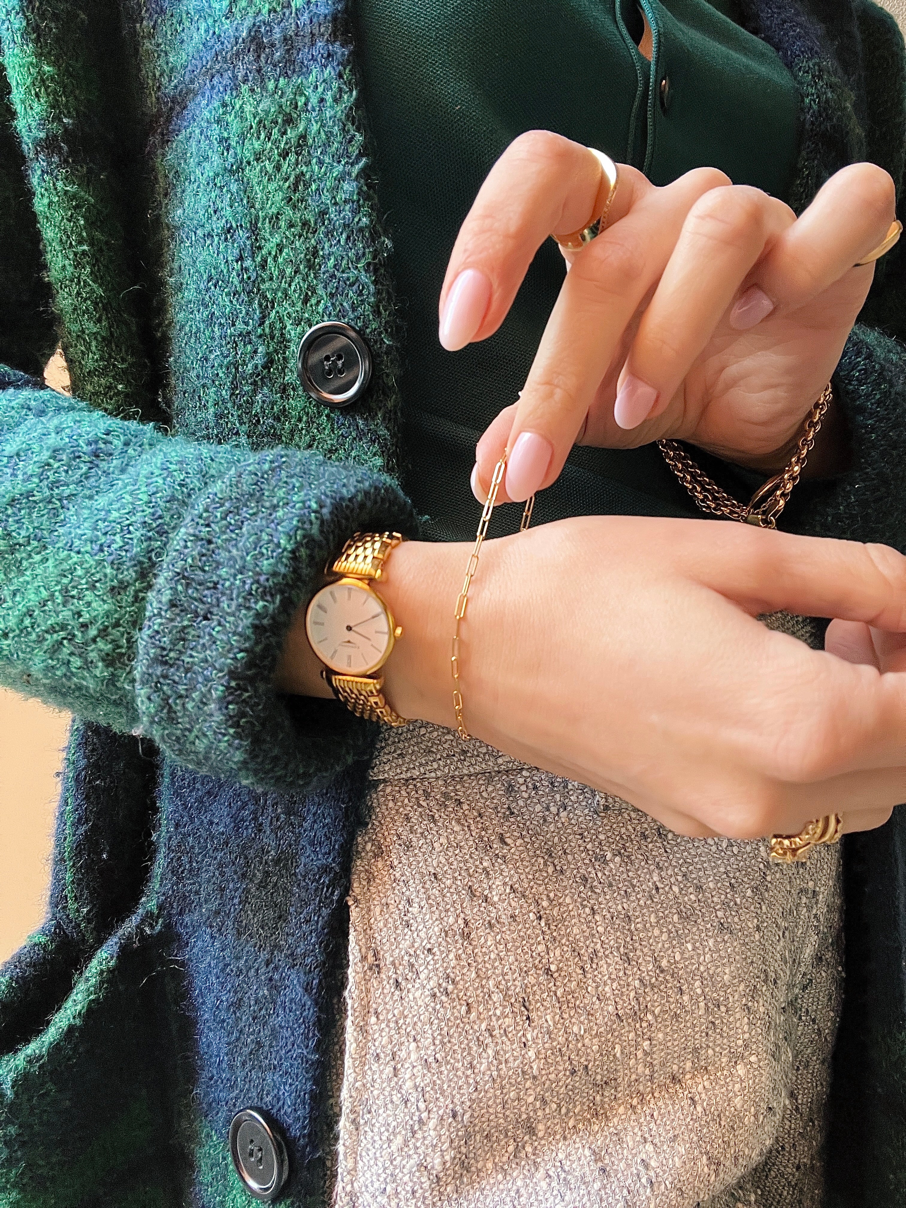 10k Petite Paperclip Bracelet - Image 3