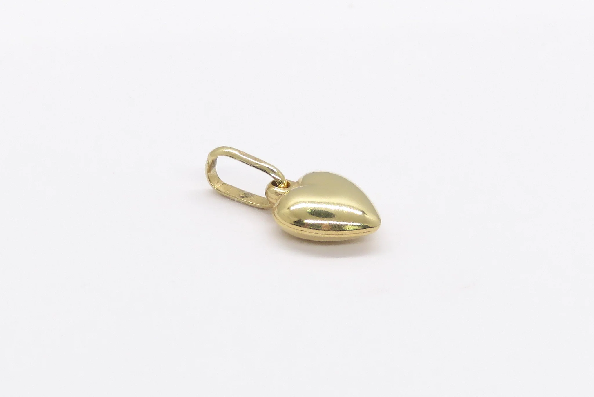 10k Yellow Gold Puffy Heart Charm - Image 5