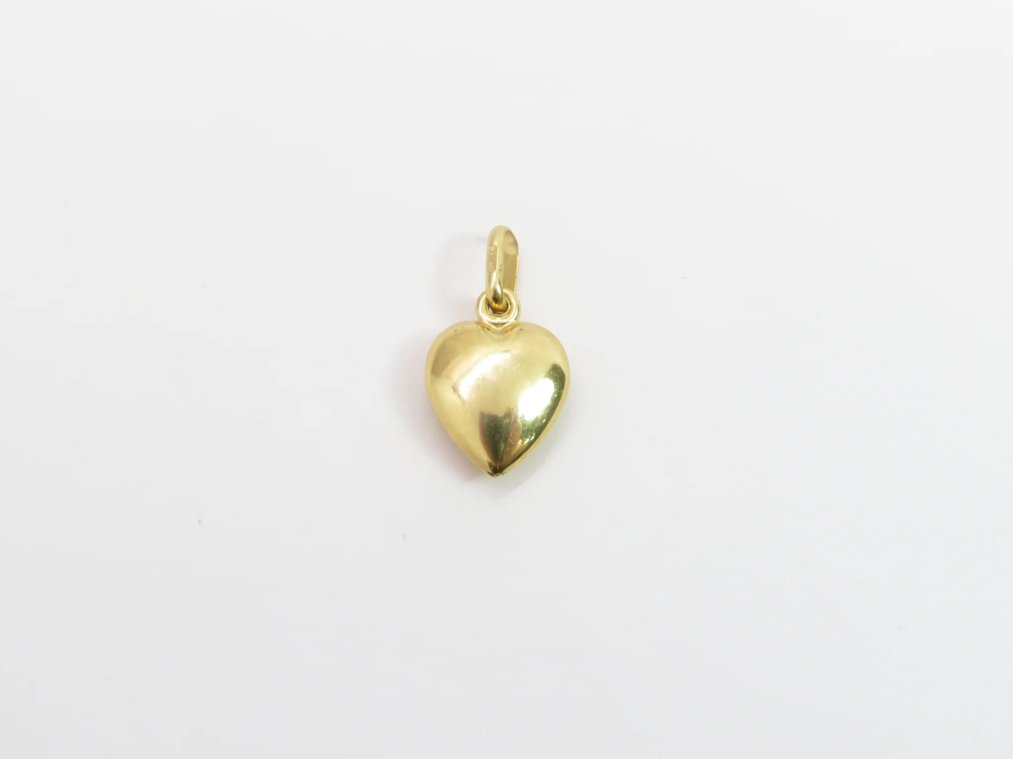 10k Yellow Gold Puffy Heart Charm - Image 6