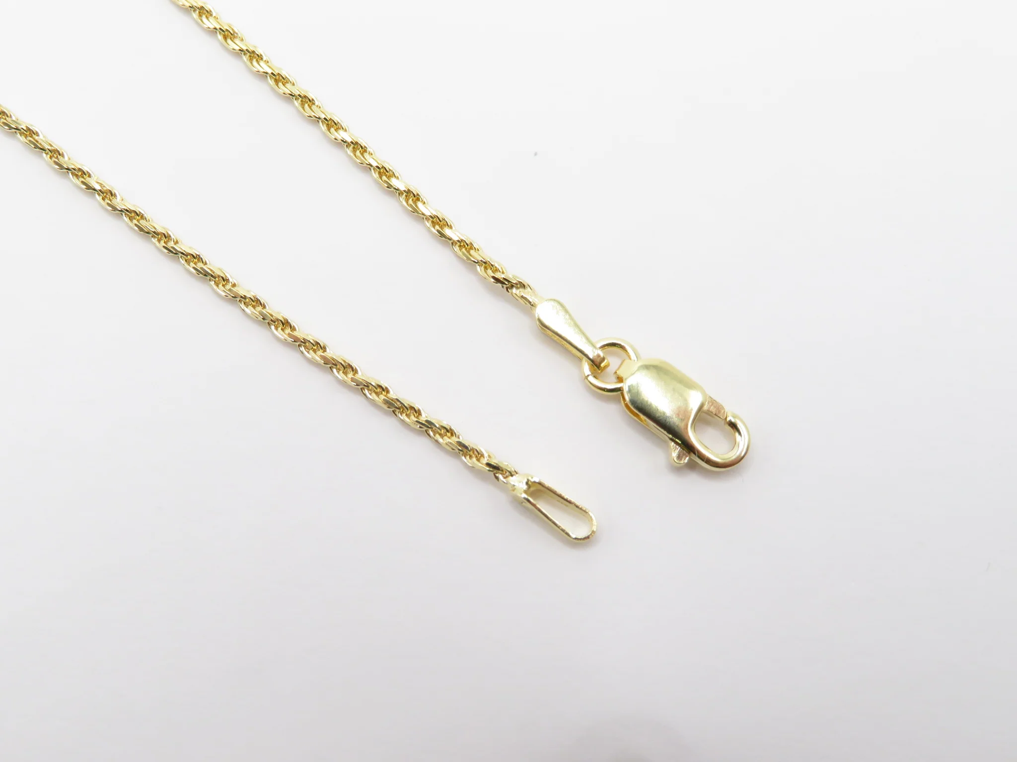 10k Yellow Gold Rope Anklet - Image 4