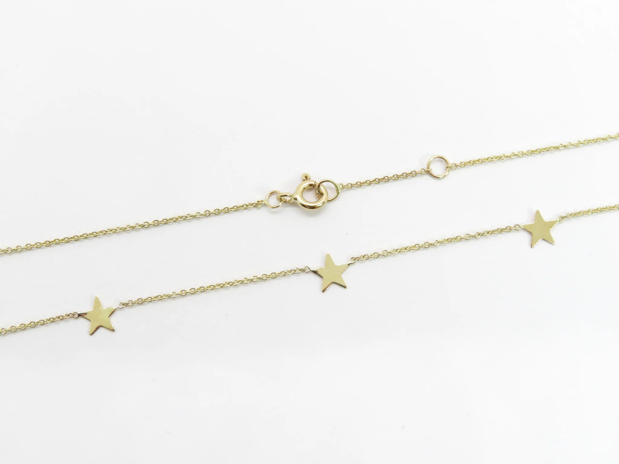 10k Yellow Gold Station Anklet - Image 8