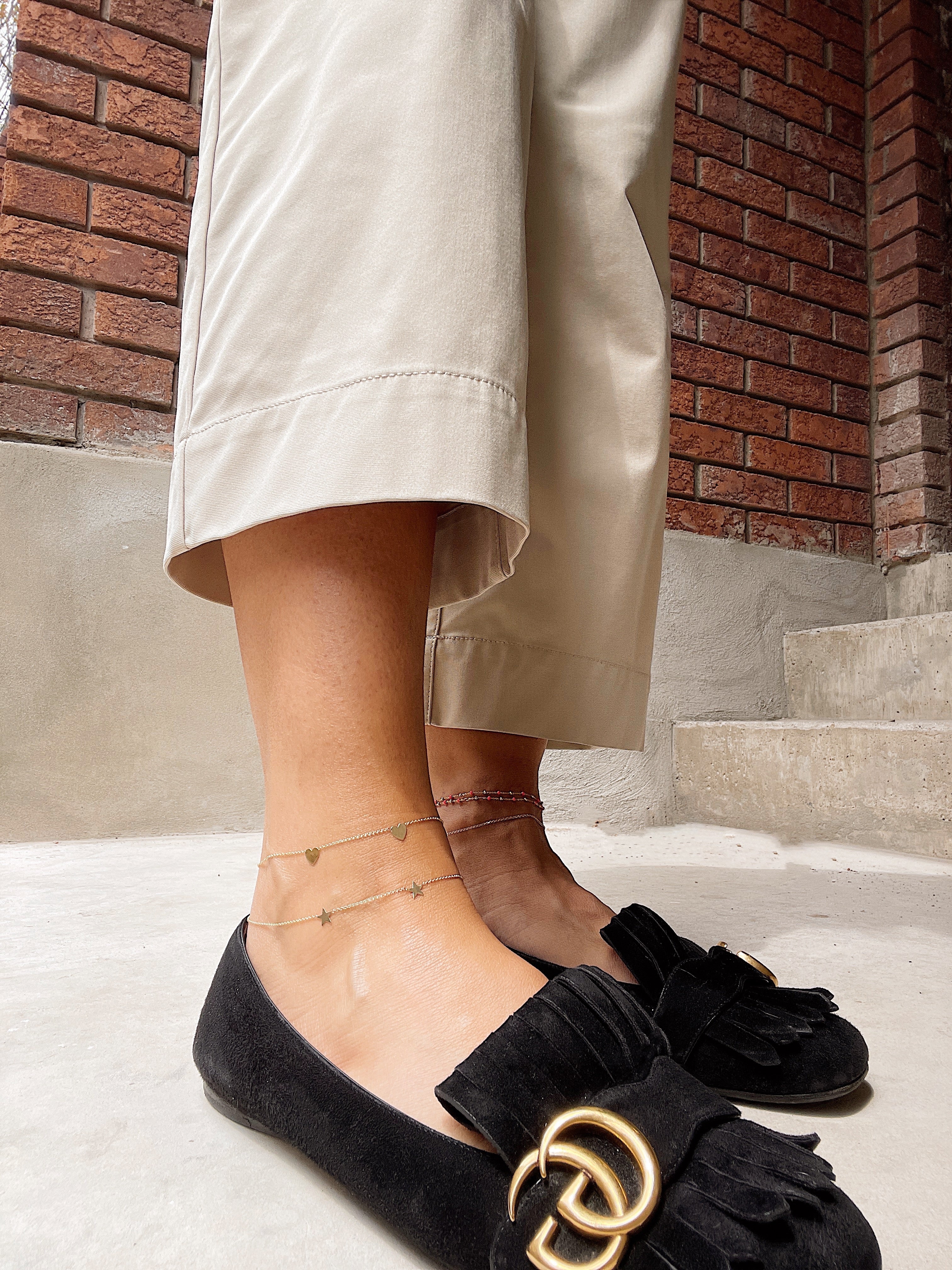 10k Yellow Gold Station Anklet - Image 9