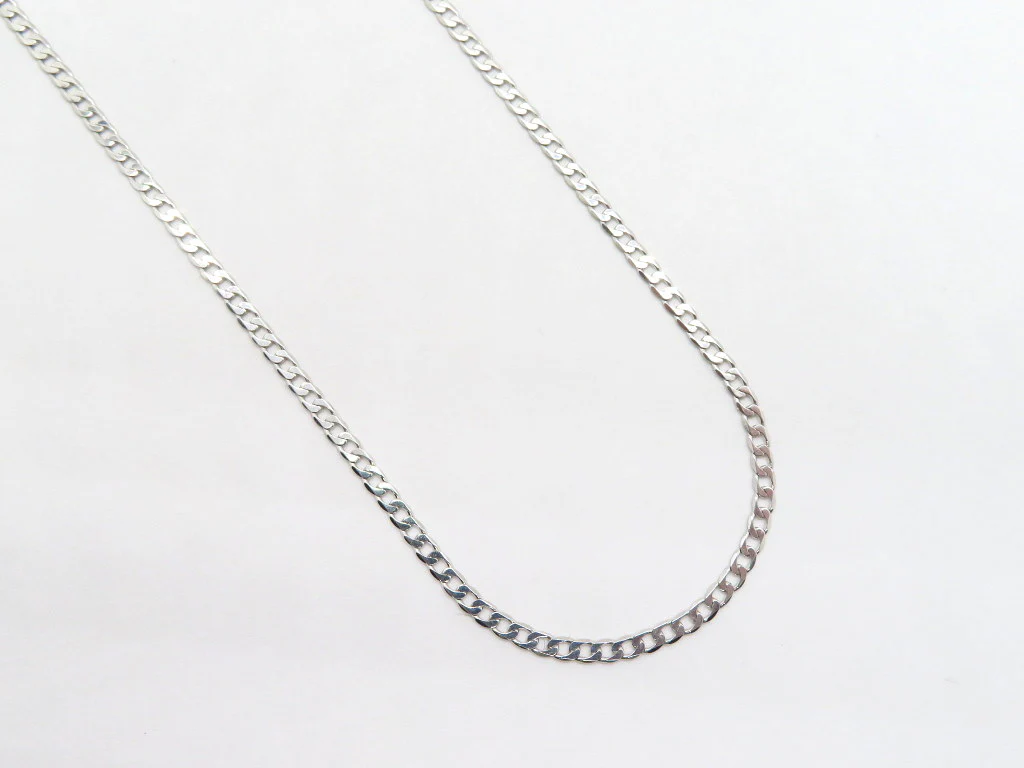 10k White Gold Open Link Necklace - Image 4