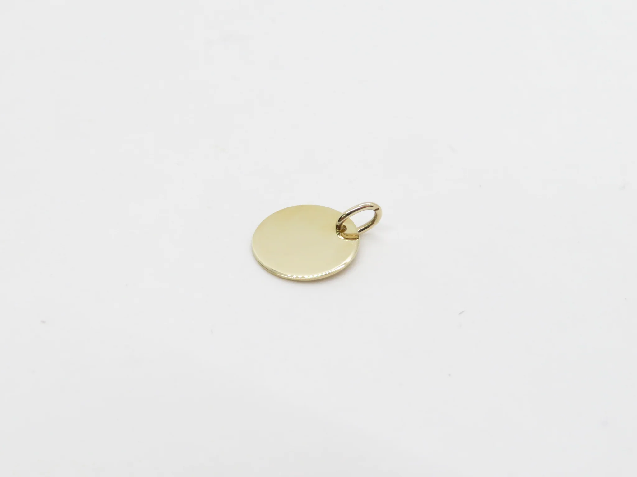 10k Yellow Gold Round Tag - Image 4