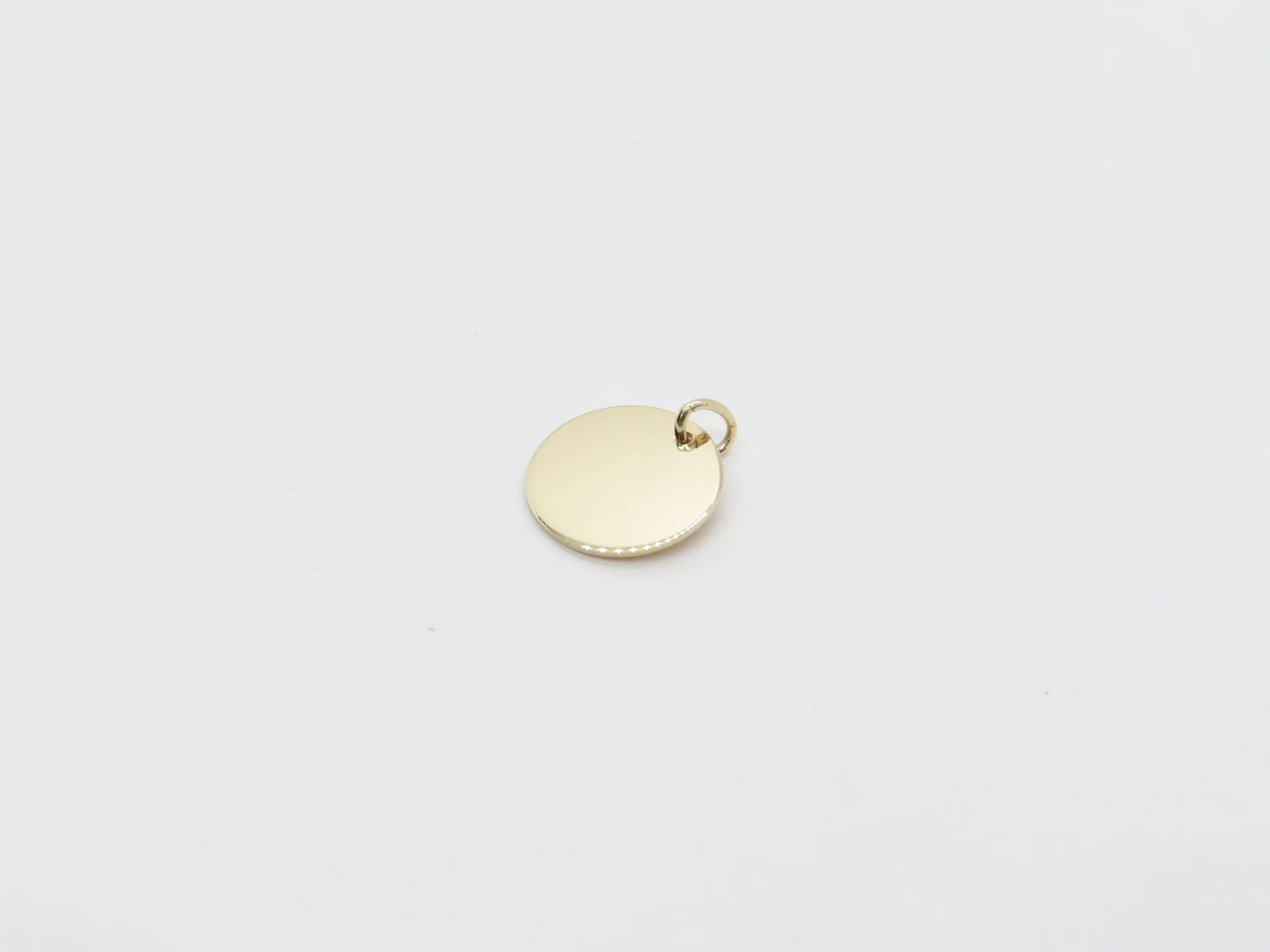 10k Yellow Gold Round Tag - Image 5