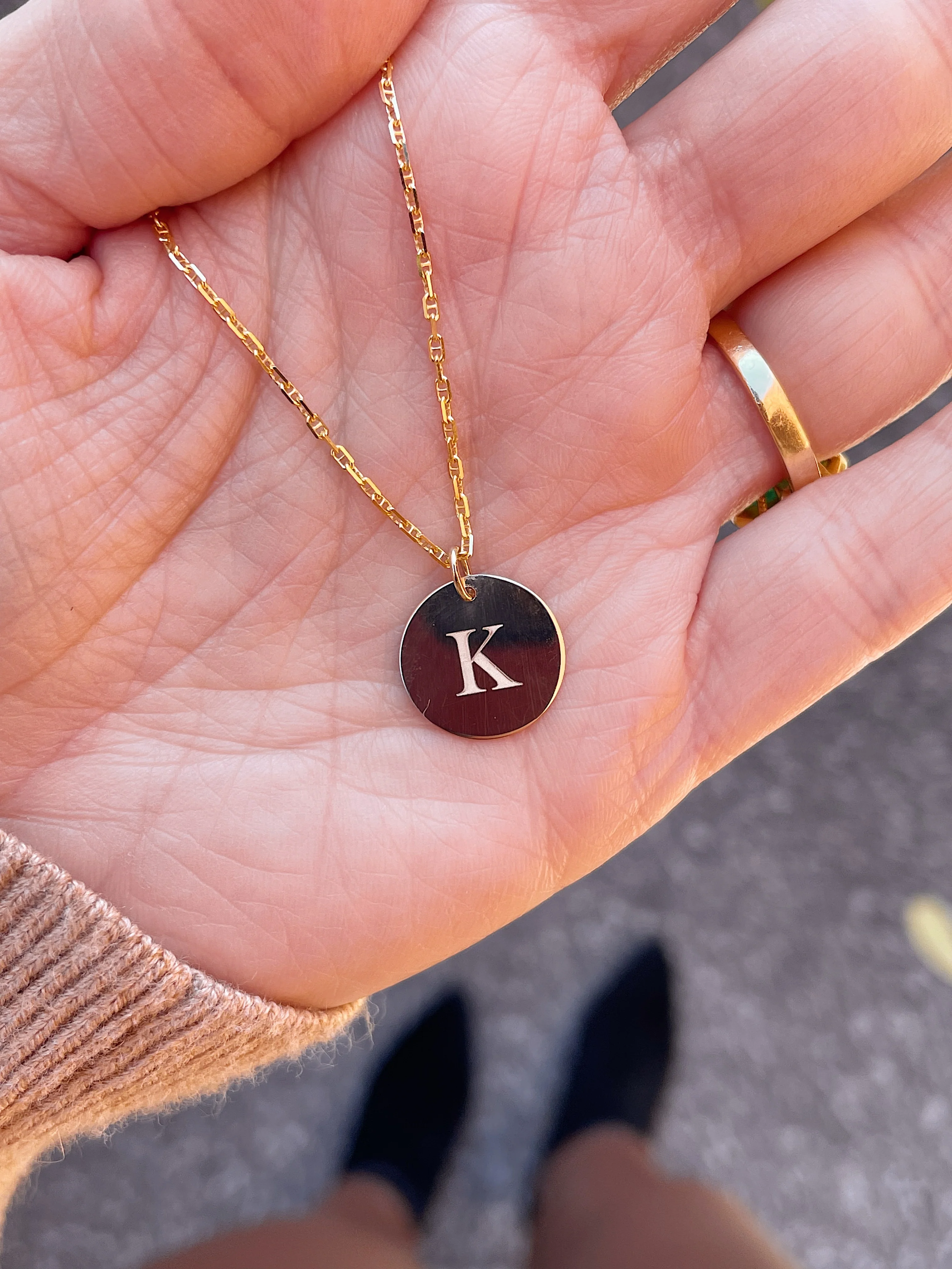 10k Yellow Gold Round Tag - Image 9