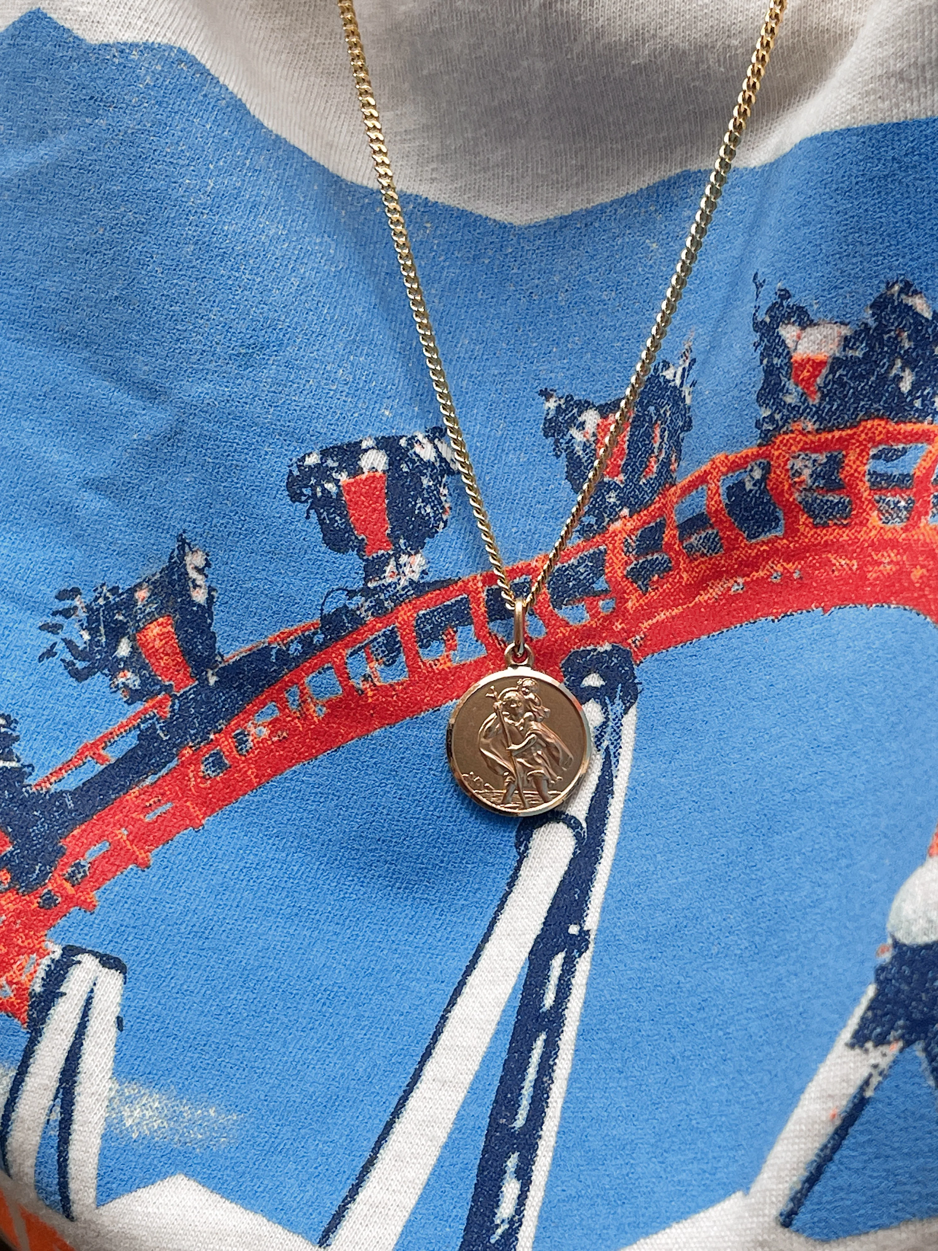 10k Yellow Gold St. Christopher Medal - Image 10