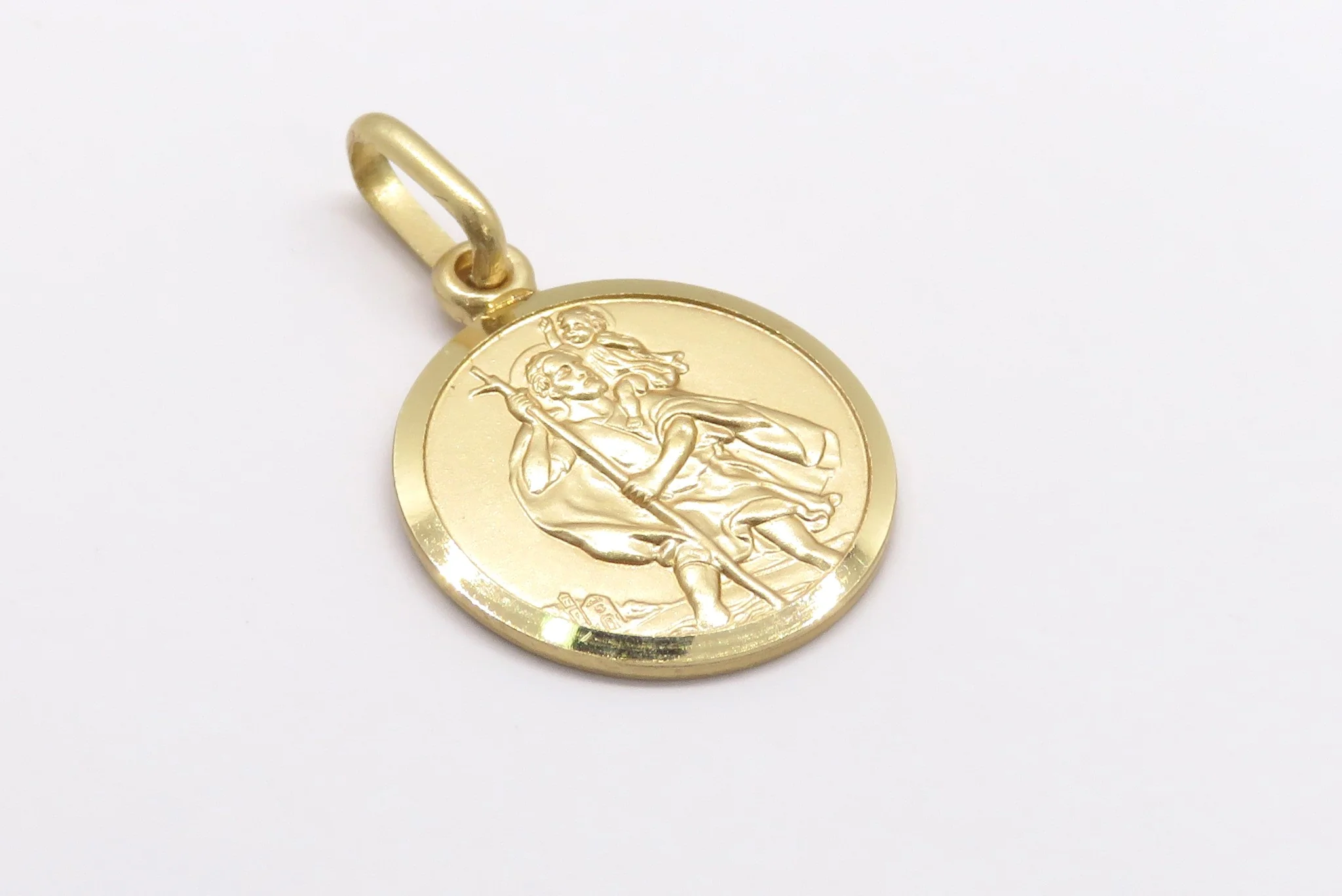 10k Yellow Gold St. Christopher Medal - Image 7