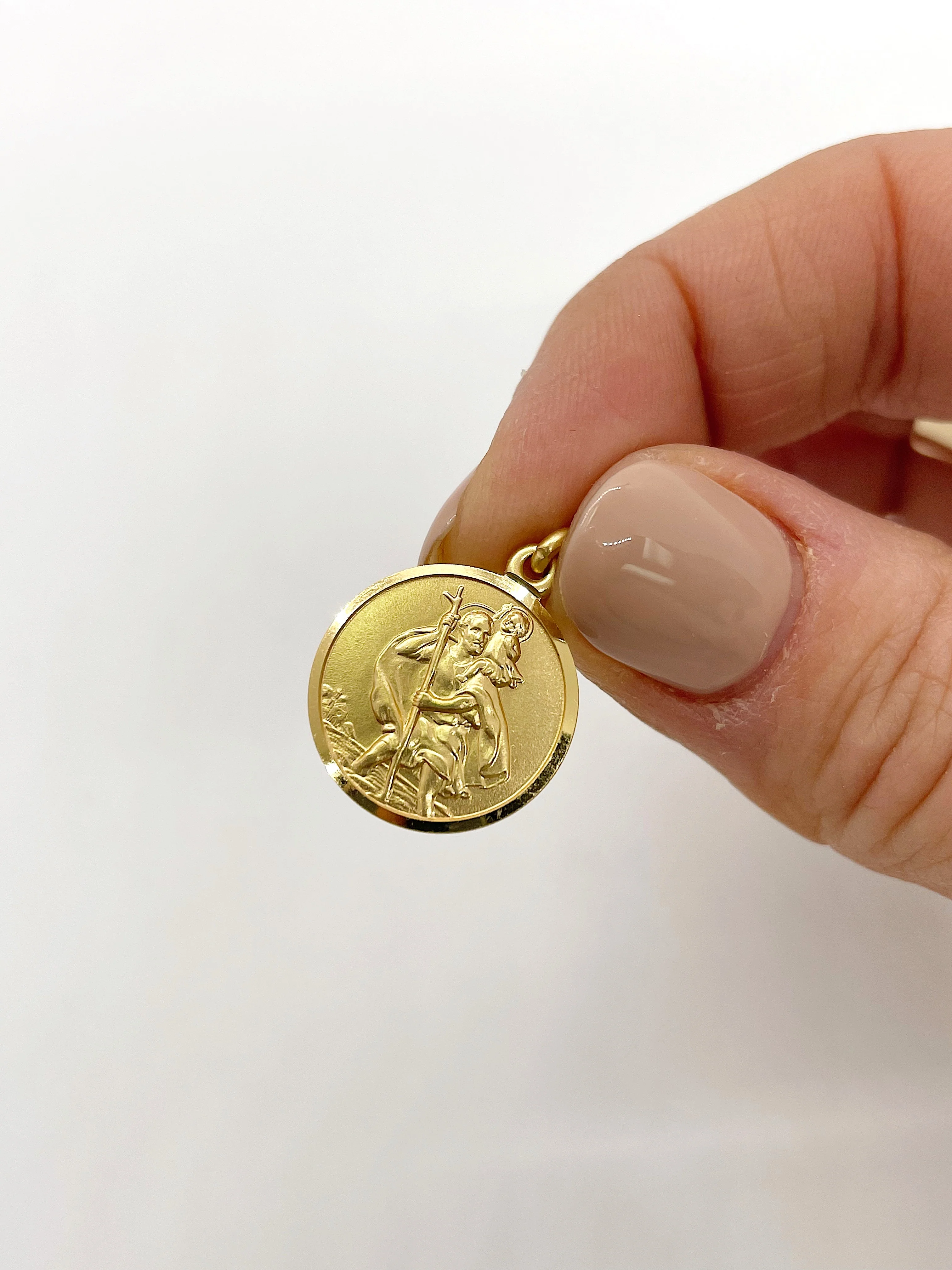 10k Yellow Gold St. Christopher Medal - Image 8