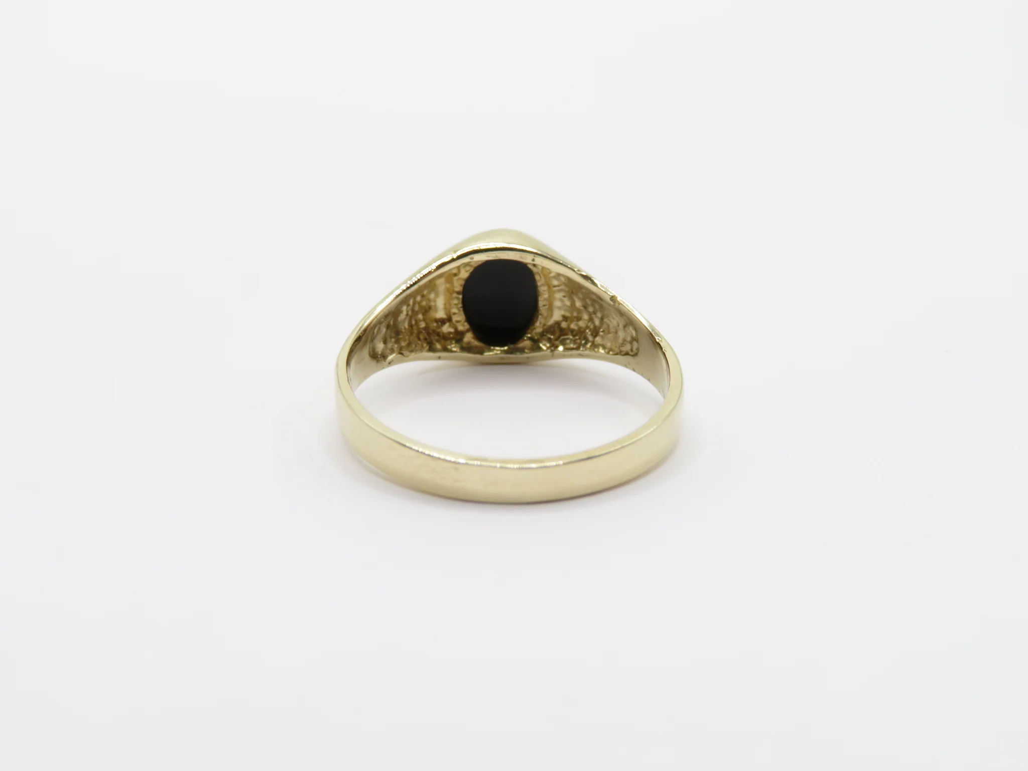 10k Yellow Gold Onyx Signet Ring - Image 4