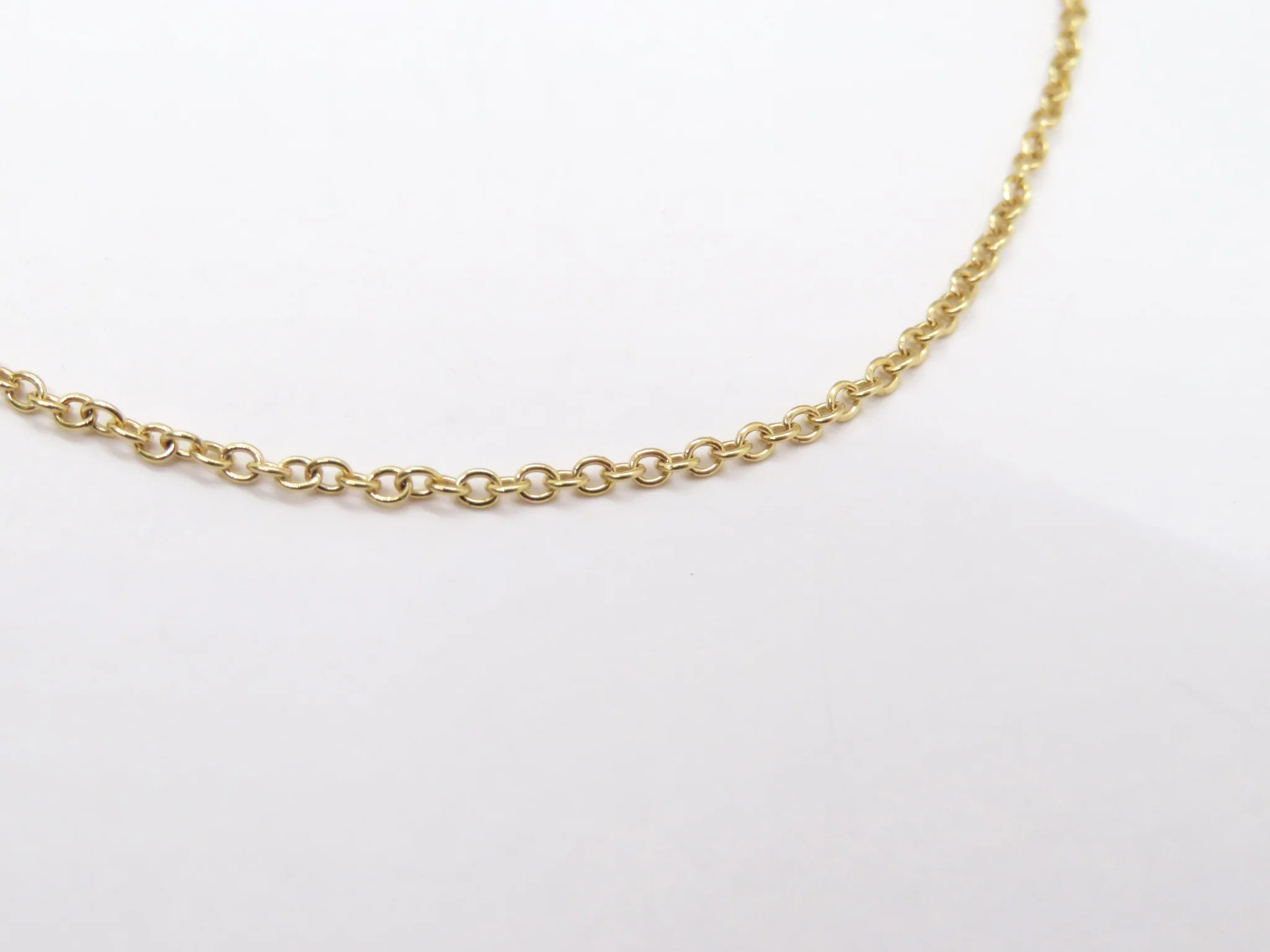 10K Yellow Gold Open Cable Anklet - Image 3
