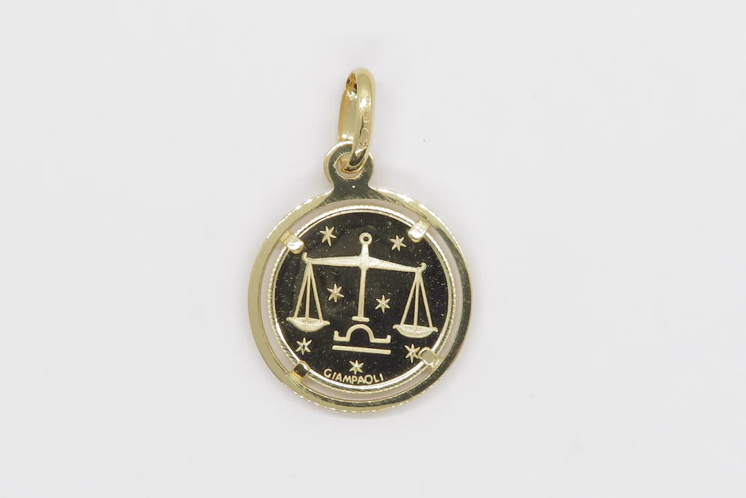 10k Yellow Gold Zodiac Coin Pendant - Image 11
