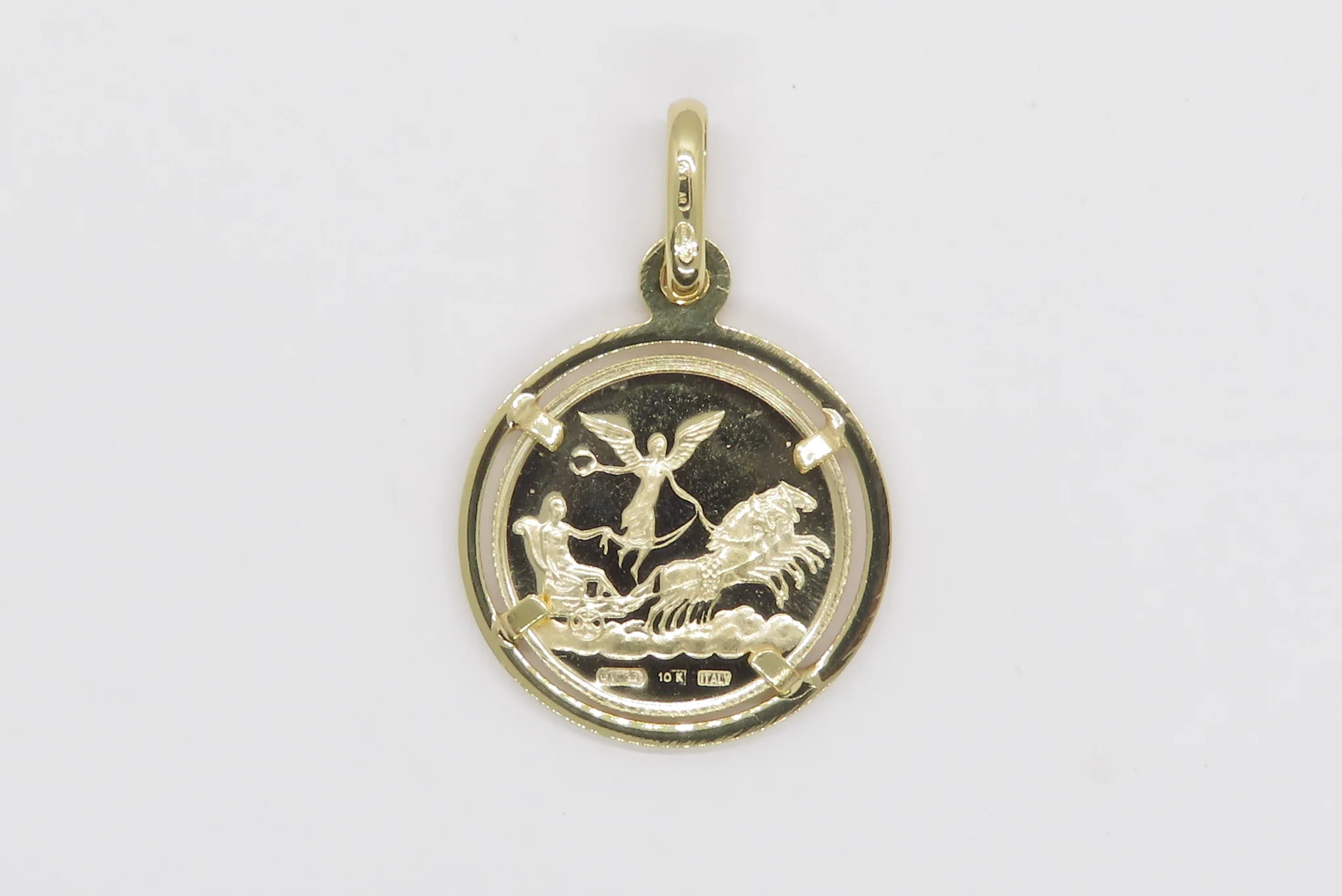 10k Yellow Gold Zodiac Coin Pendant - Image 15