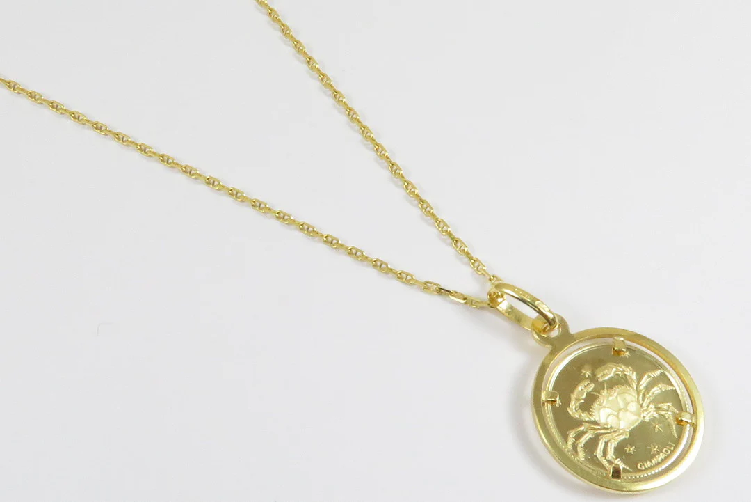 10k Yellow Gold Zodiac Coin Pendant - Image 16