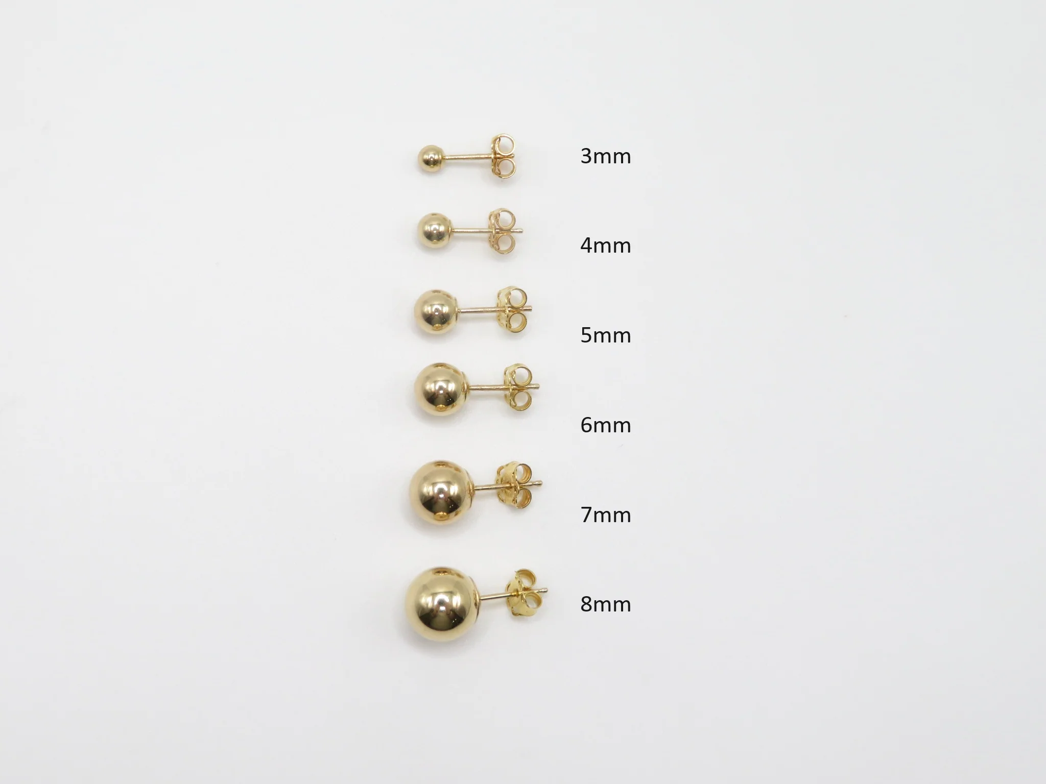 14k Ball Stud Earrings - Image 19