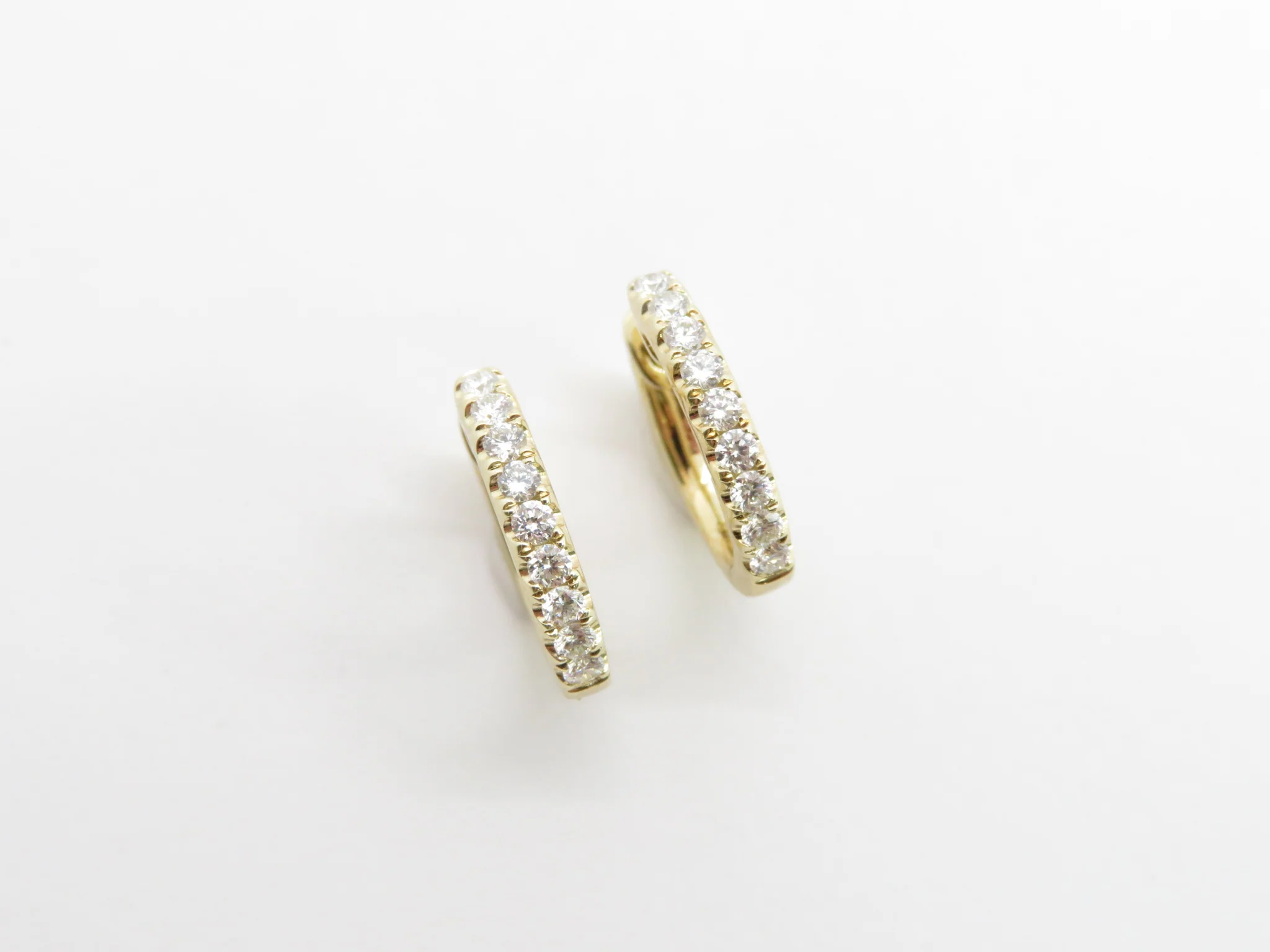 14k Diamond Hoops - Image 12