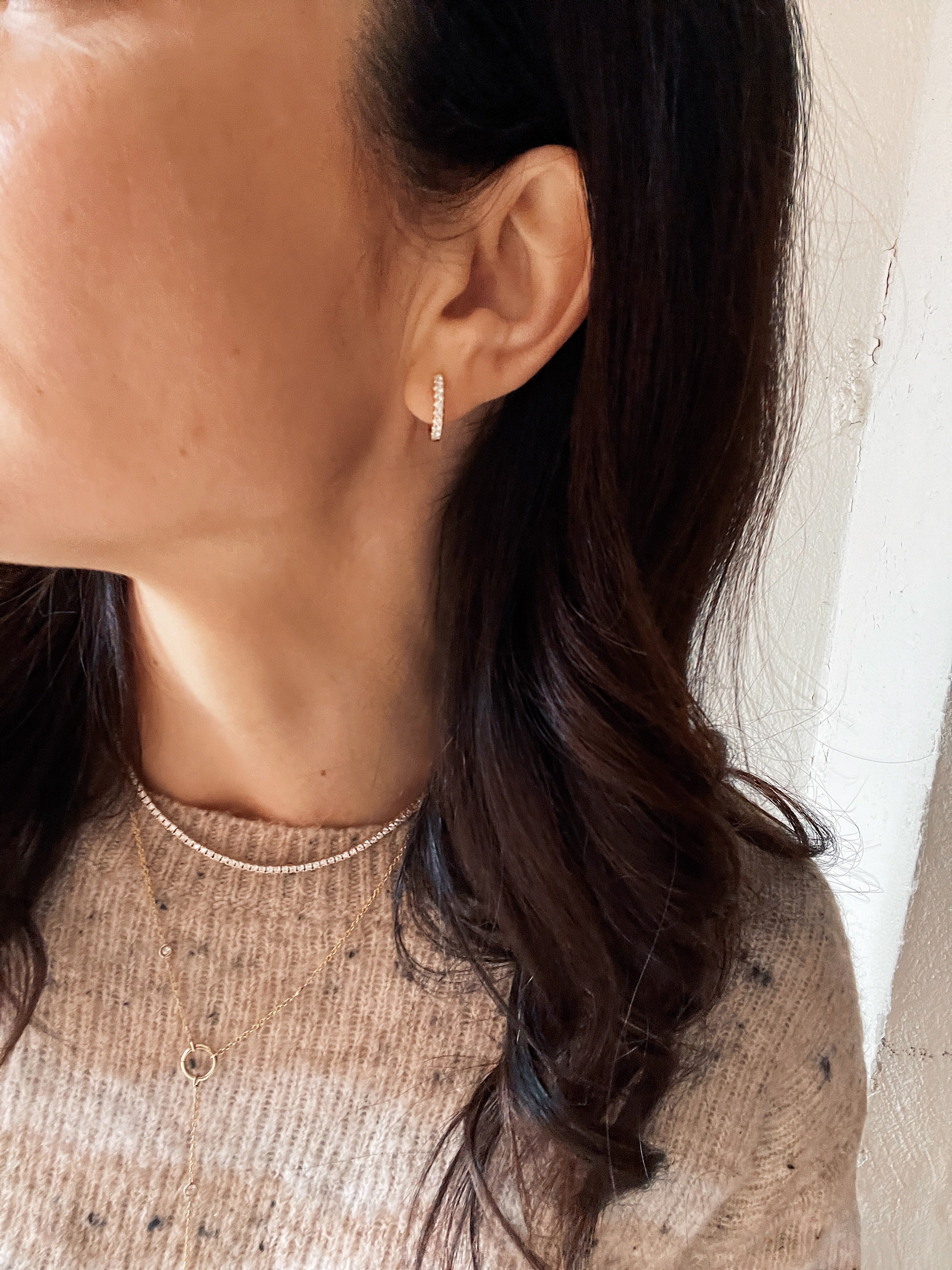 14k Diamond Hoops - Image 14