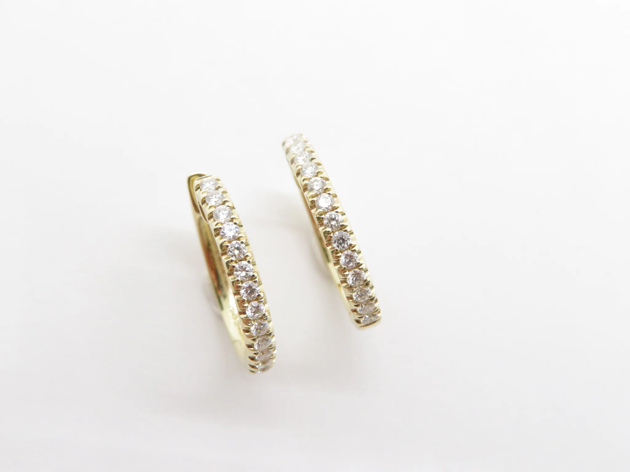 14k Diamond Hoops - Image 3