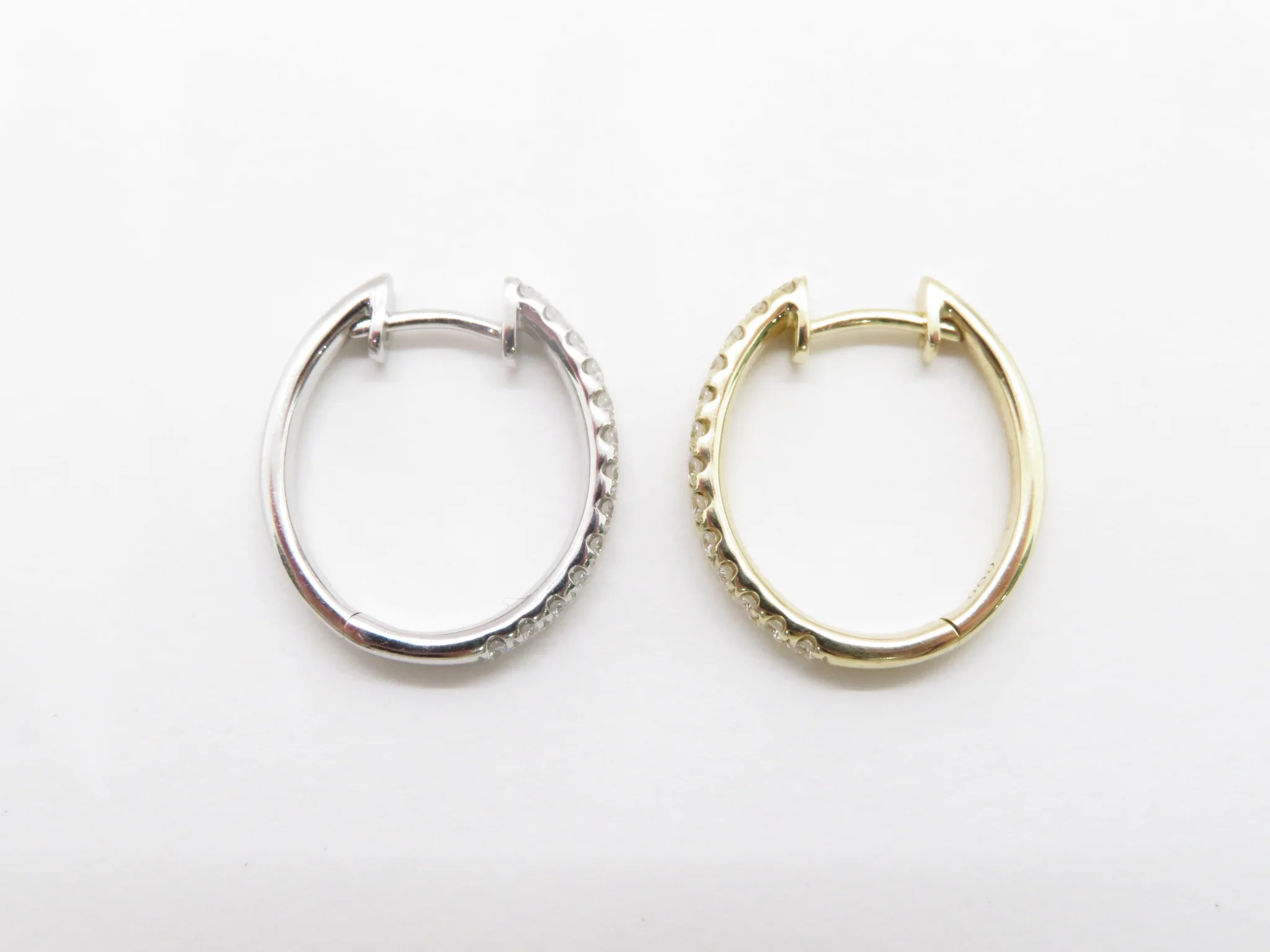14k Diamond Hoops - Image 5