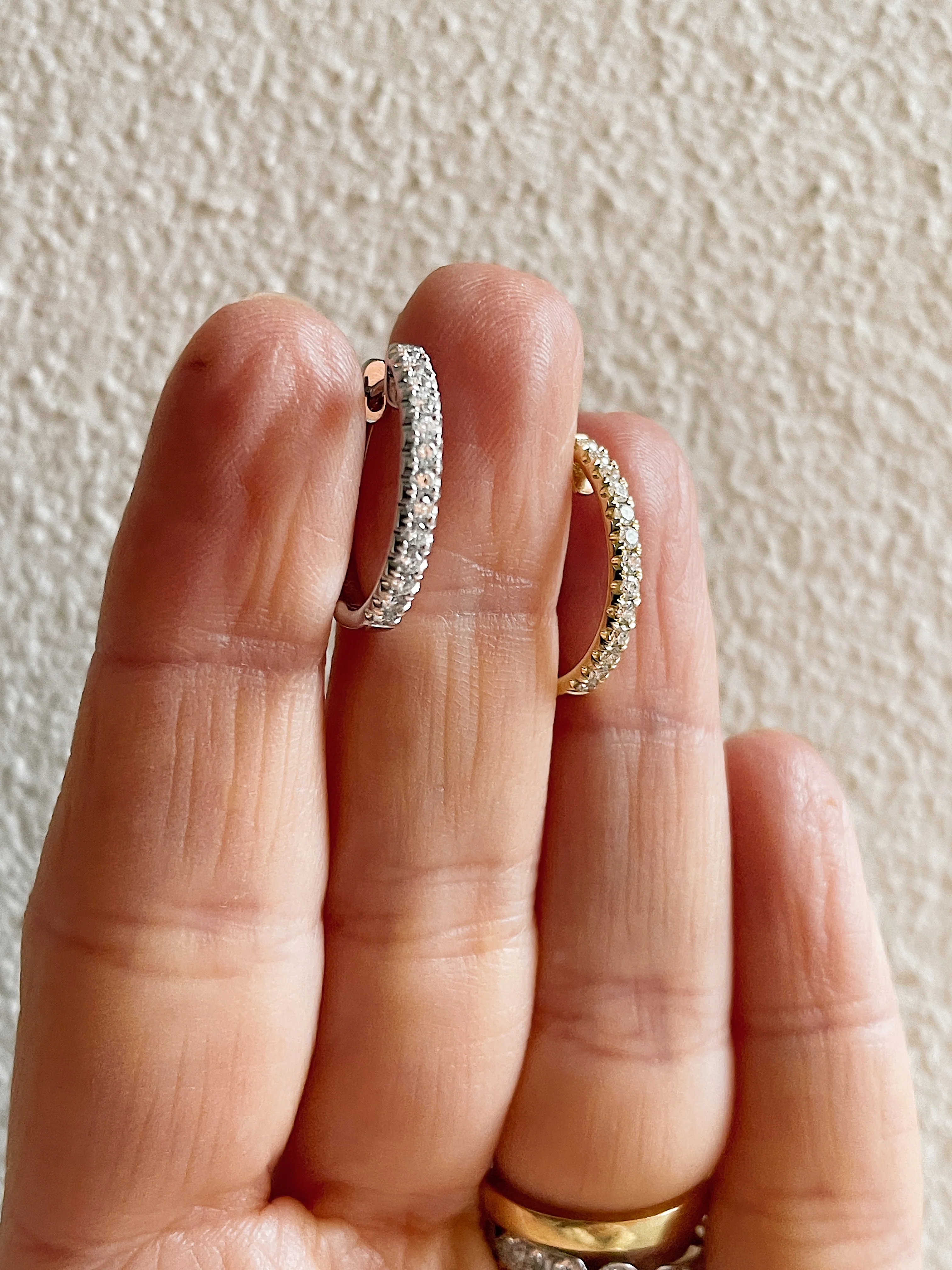 14k Diamond Hoops - Image 6