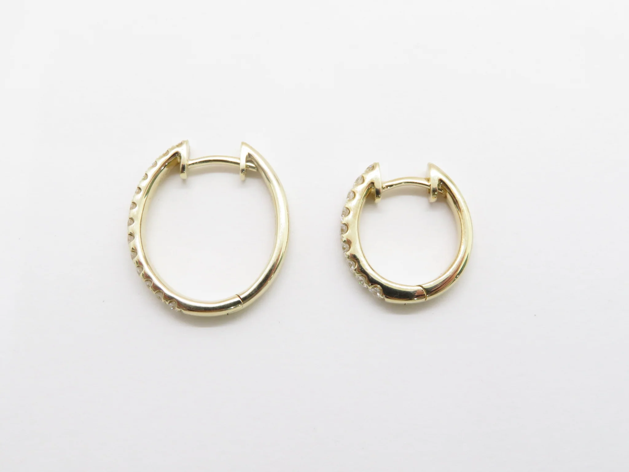 14k Diamond Hoops - Image 7