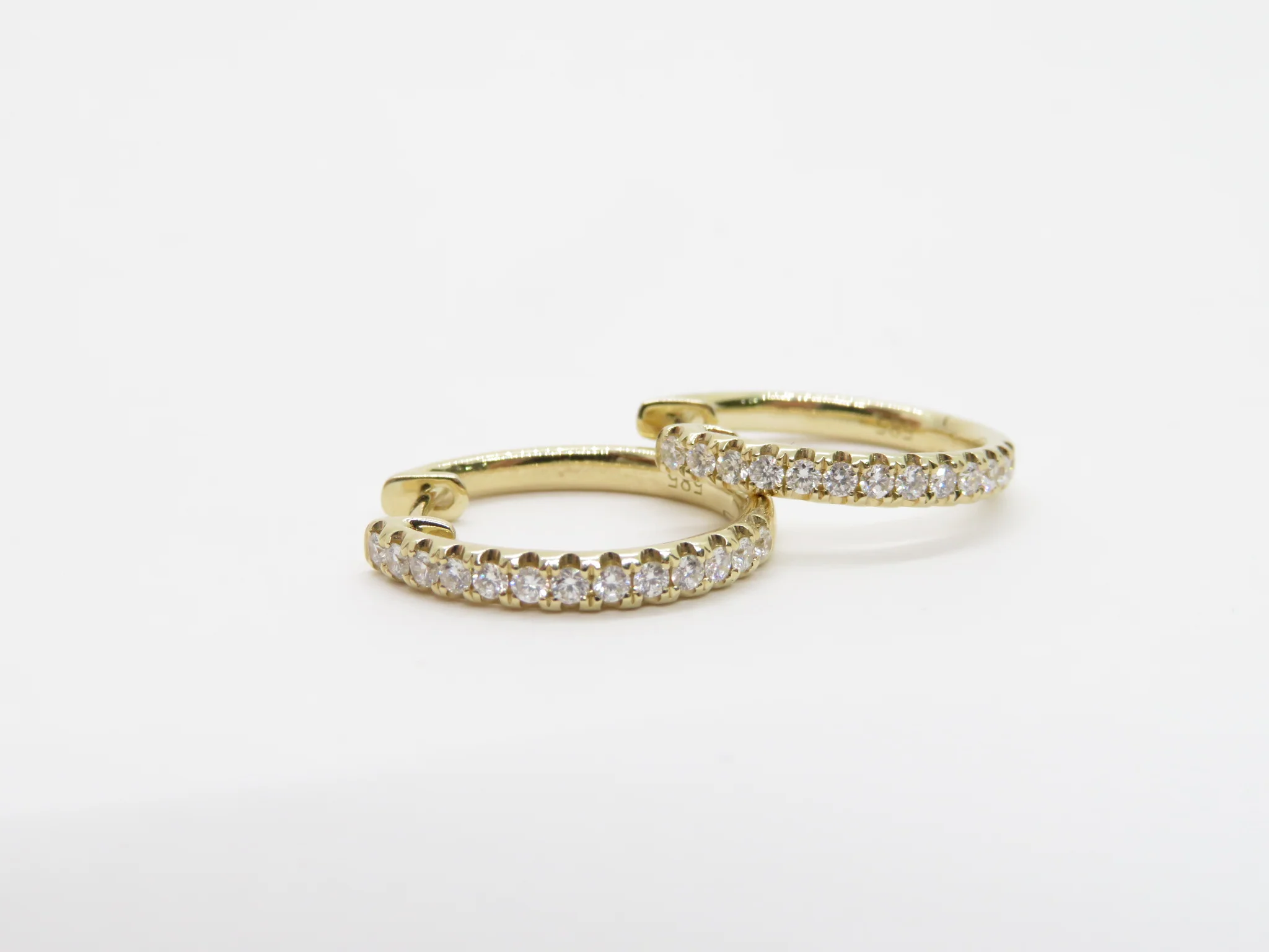 14k Diamond Hoops - Image 8