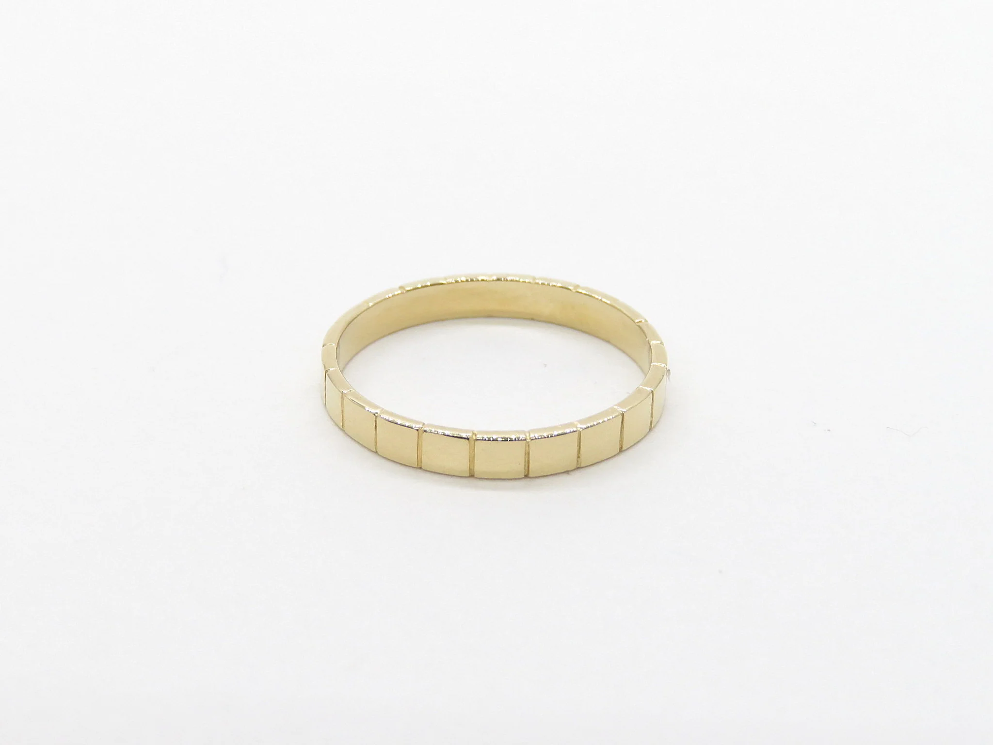 14k Yellow Gold Mini Cigar with Dashes - Image 3
