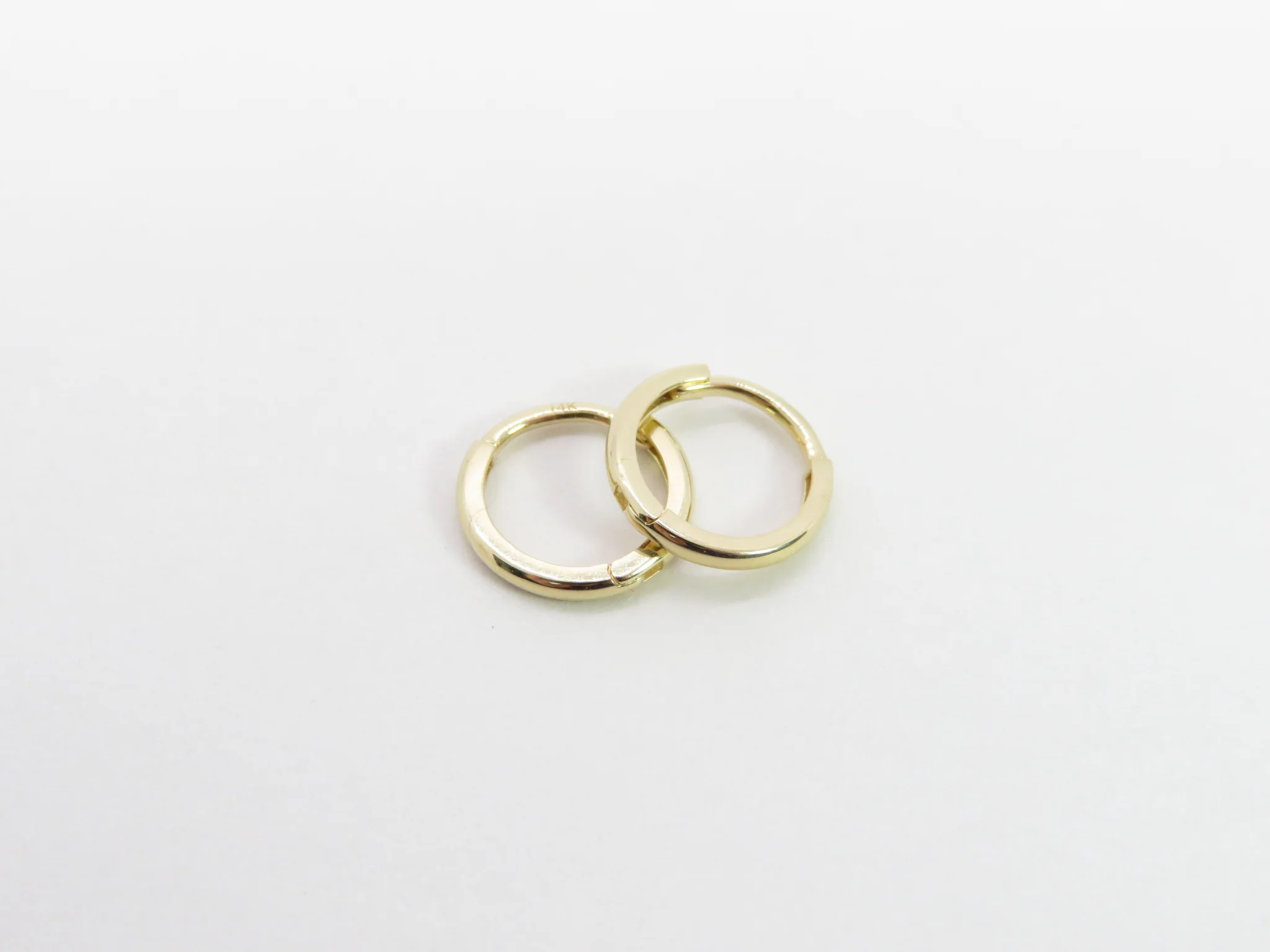 14k Mini Plain Huggies - Image 10