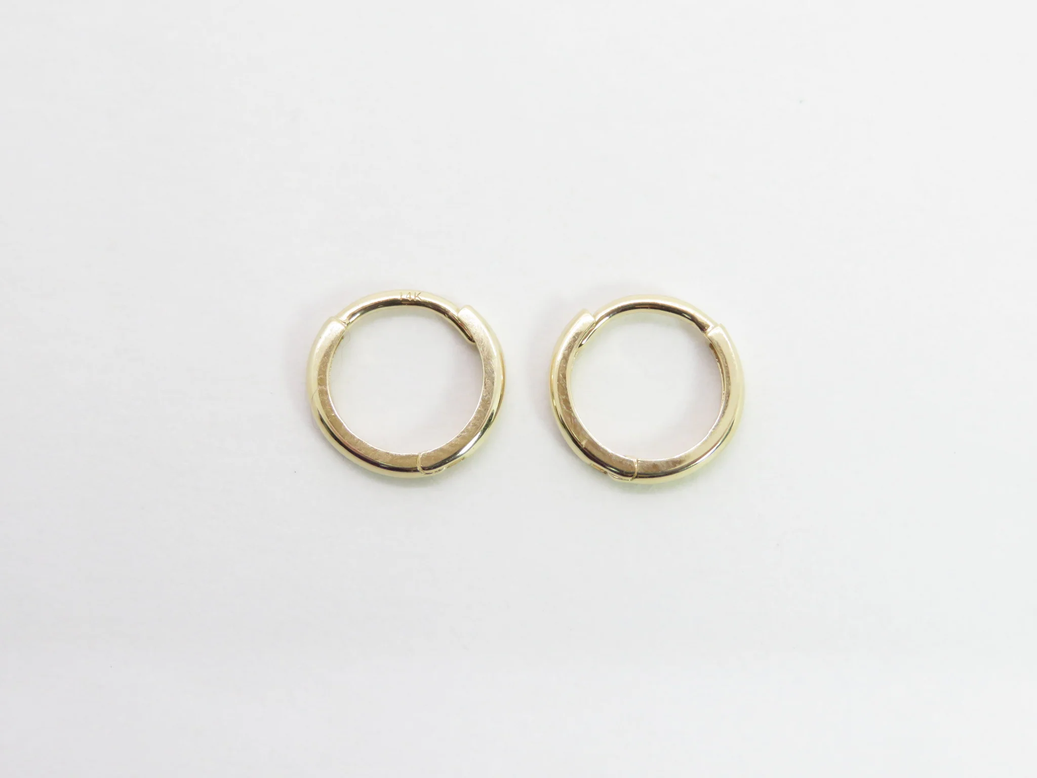 14k Mini Plain Huggies - Image 7