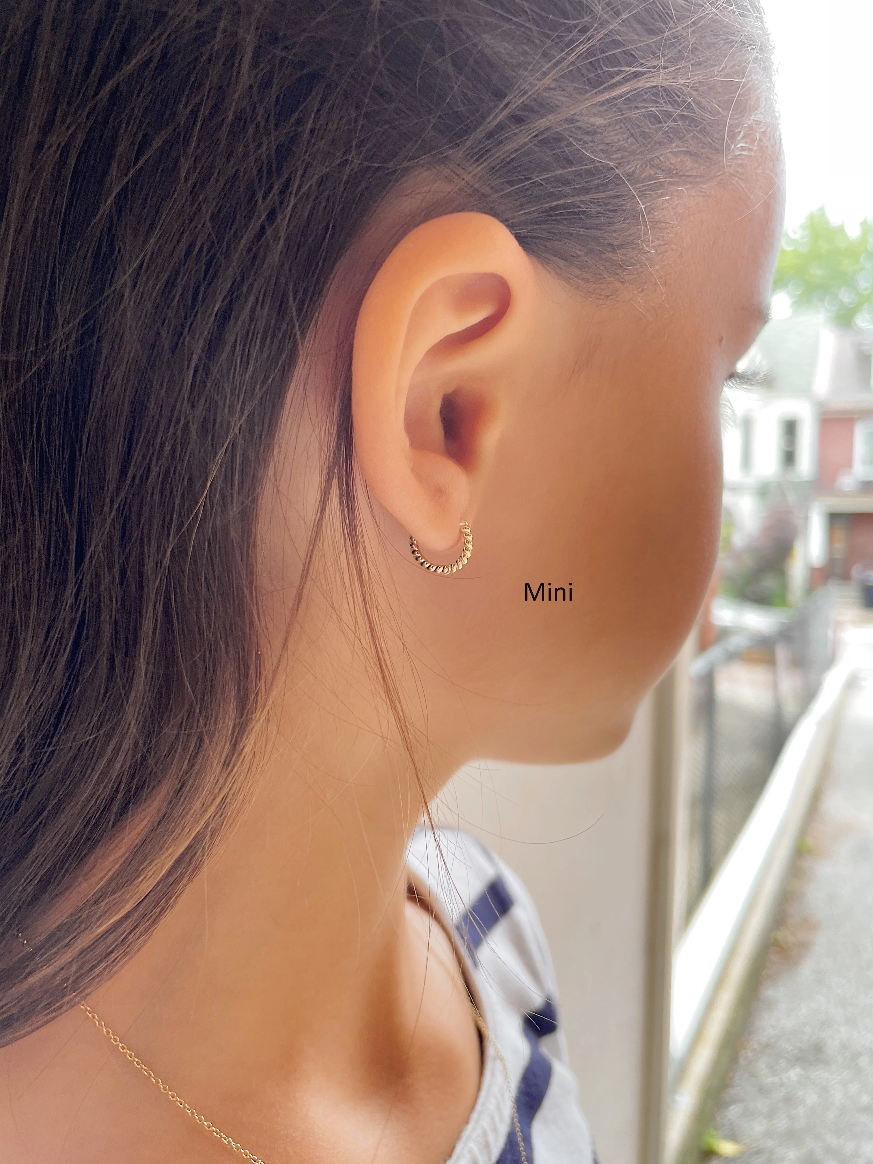 14k Rope Huggies - Image 13