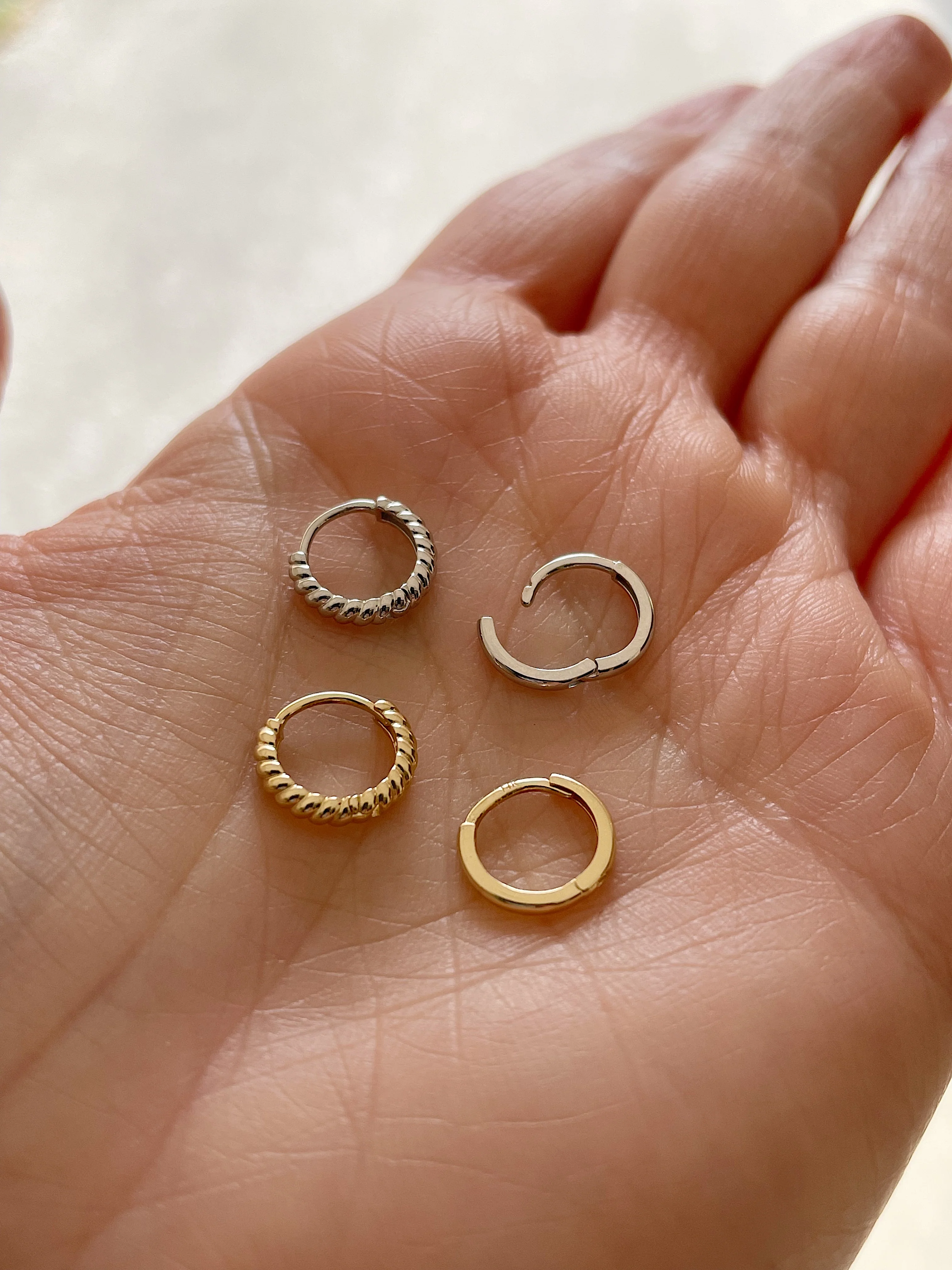 14k Rope Huggies - Image 4