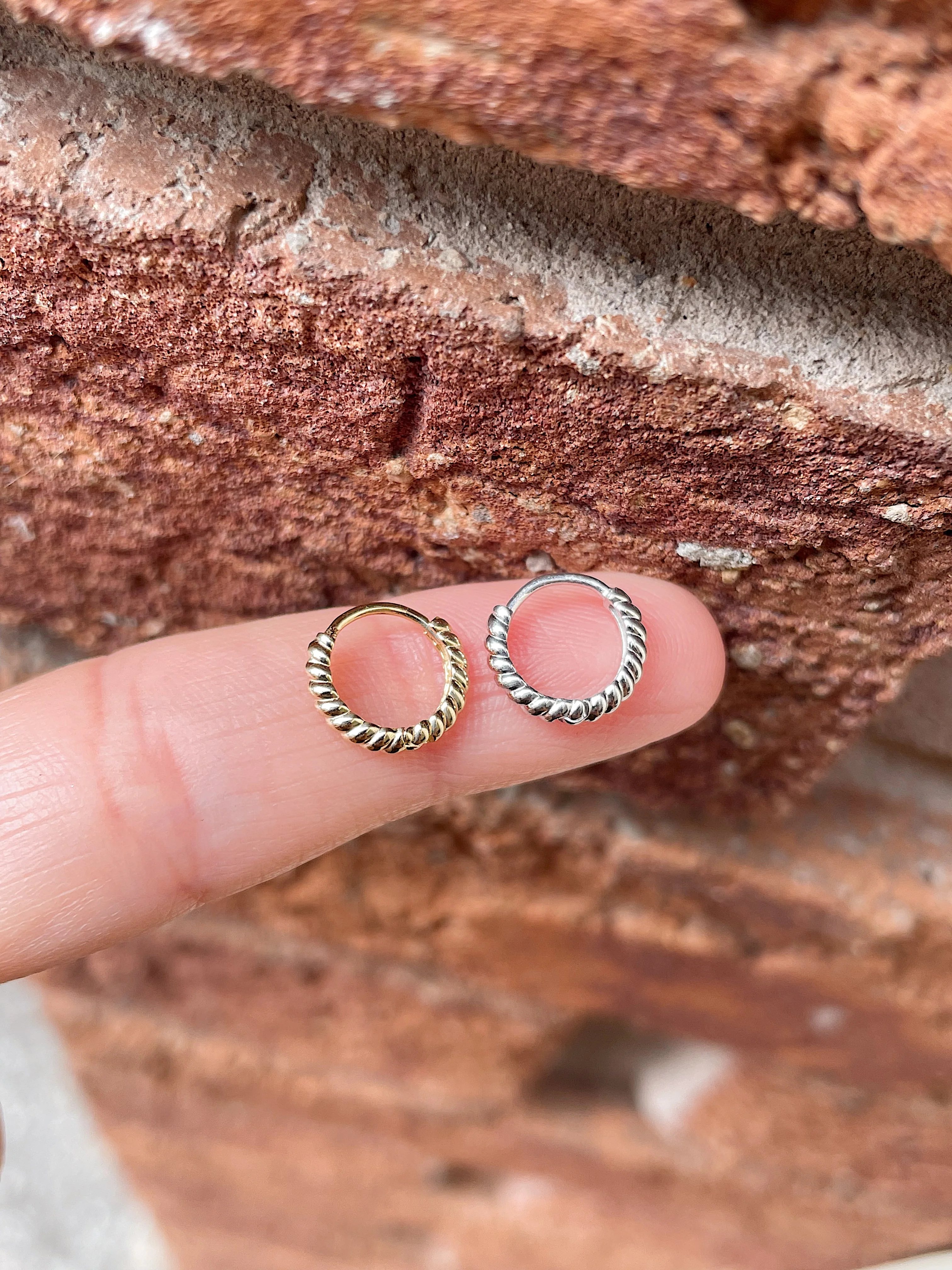 14k Rope Huggies - Image 7