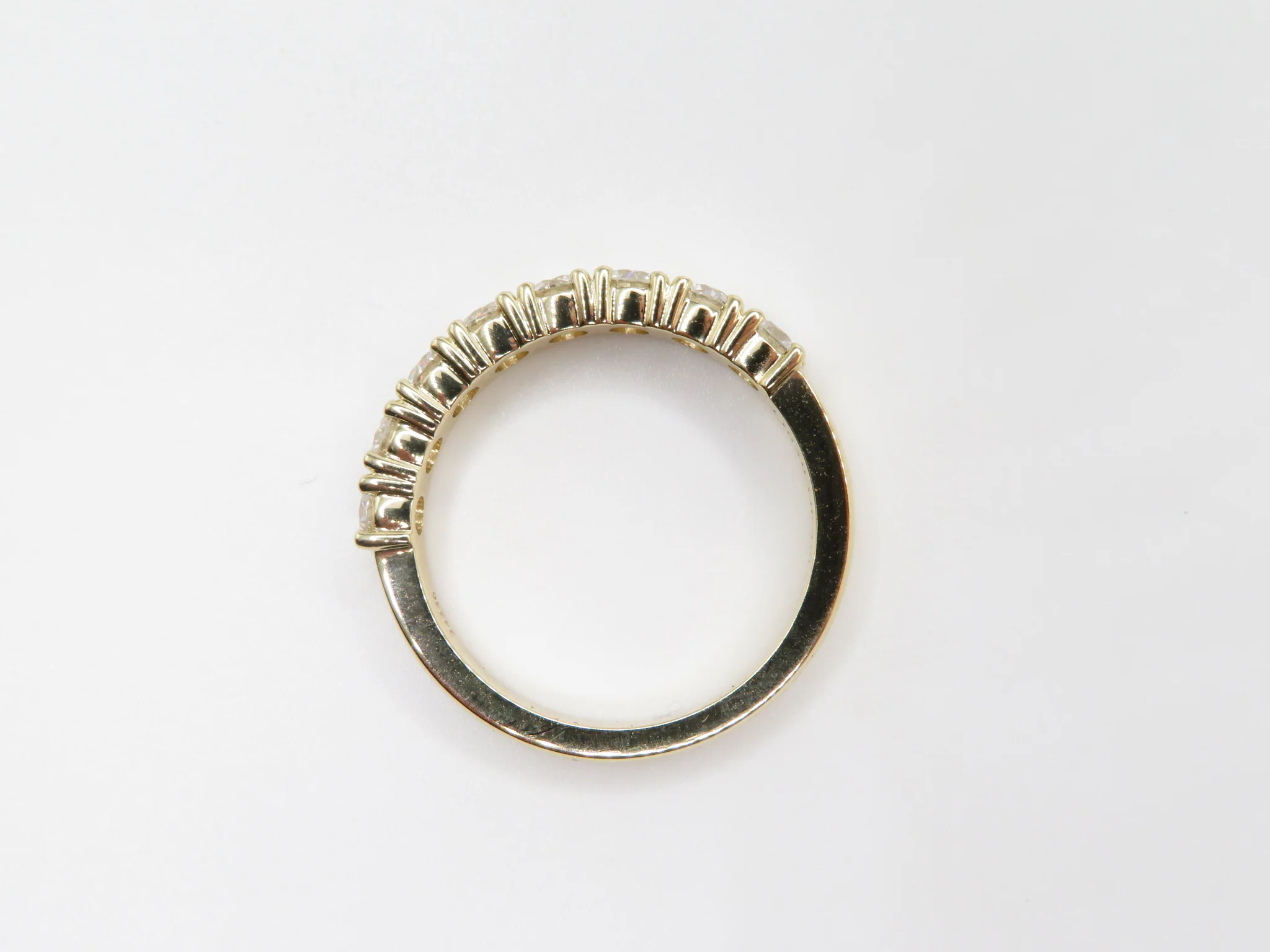 14k Yellow Gold Four Prong Half Eternity - Image 3