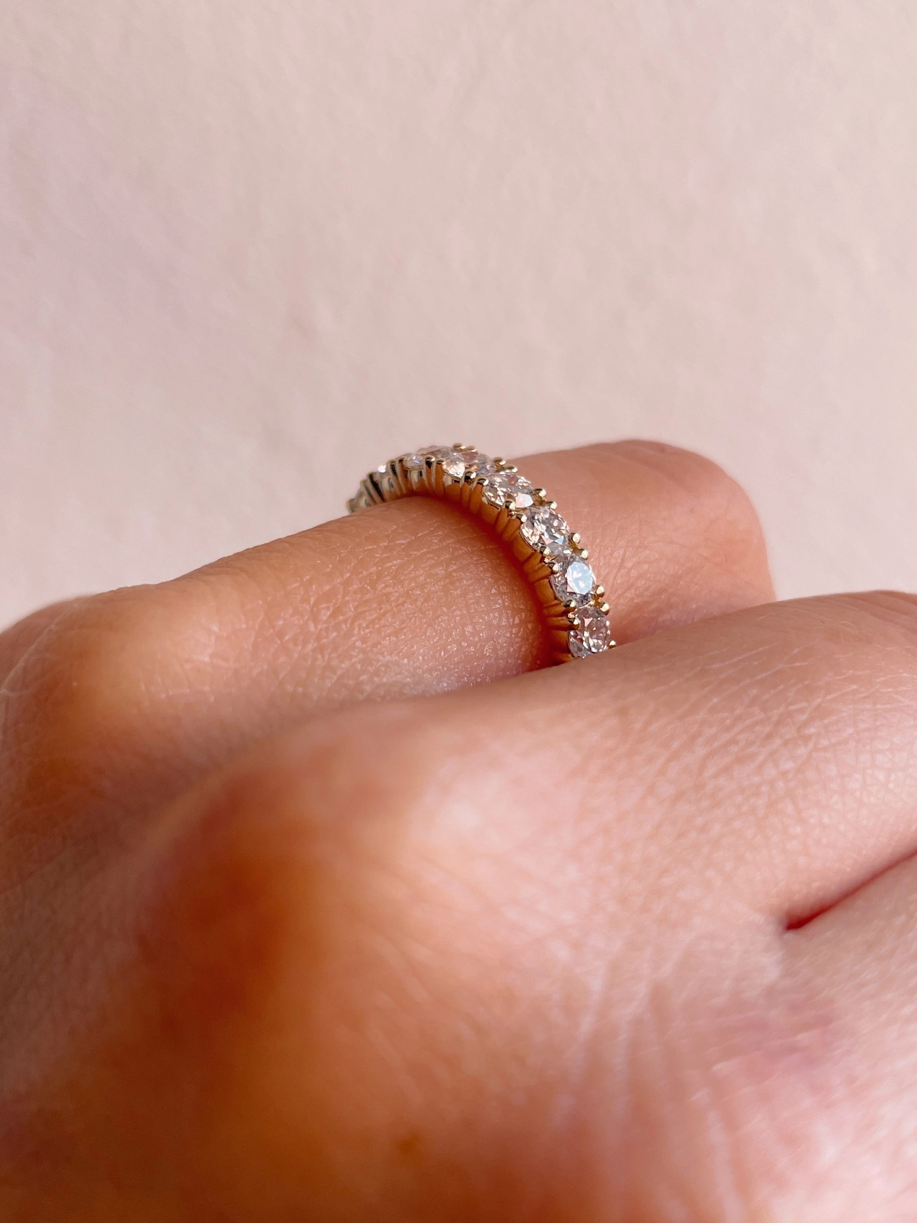 14k Yellow Gold Four Prong Half Eternity - Image 4