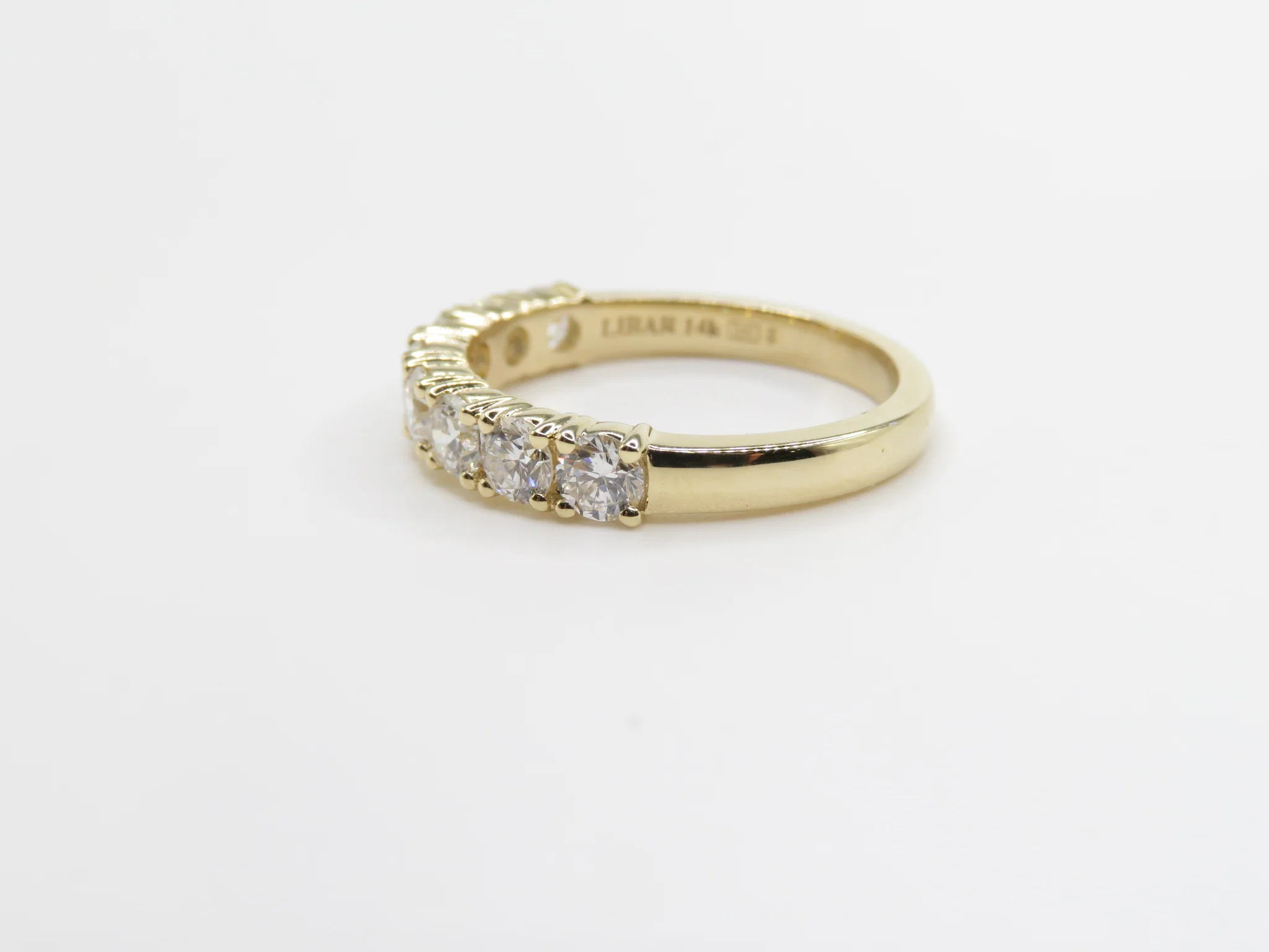 14k Yellow Gold Four Prong Half Eternity - Image 5