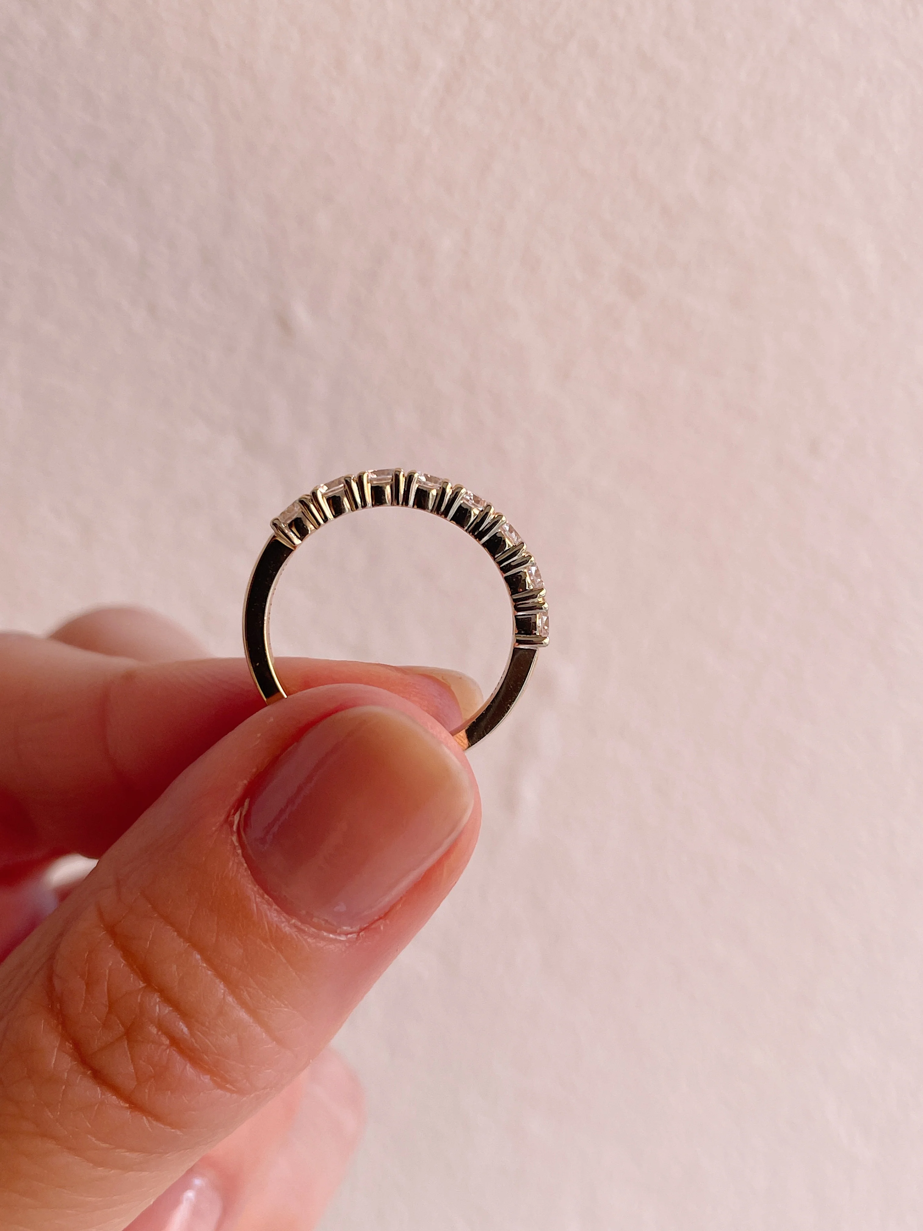 14k Yellow Gold Four Prong Half Eternity - Image 6