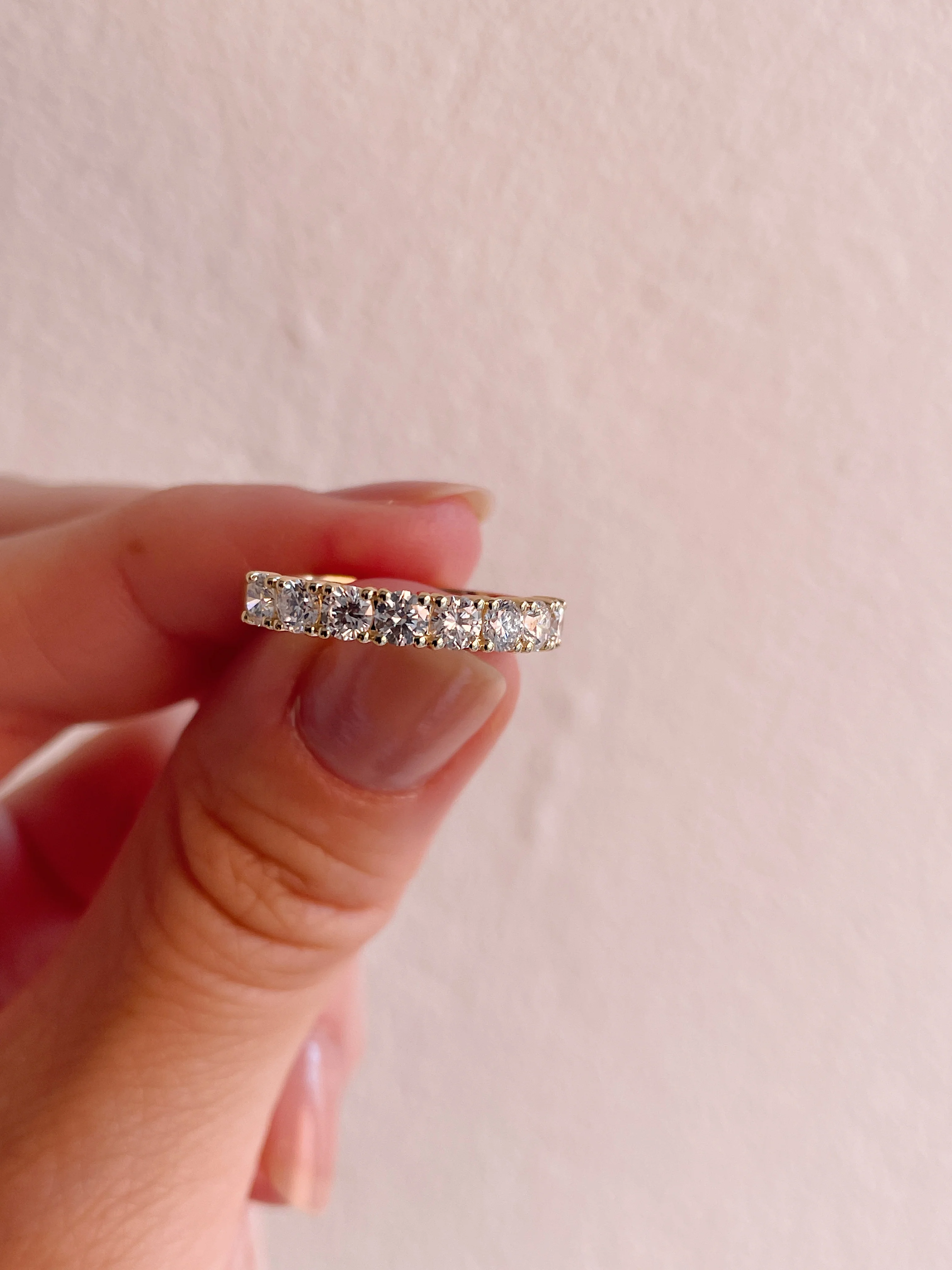 14k Yellow Gold Four Prong Half Eternity - Image 7