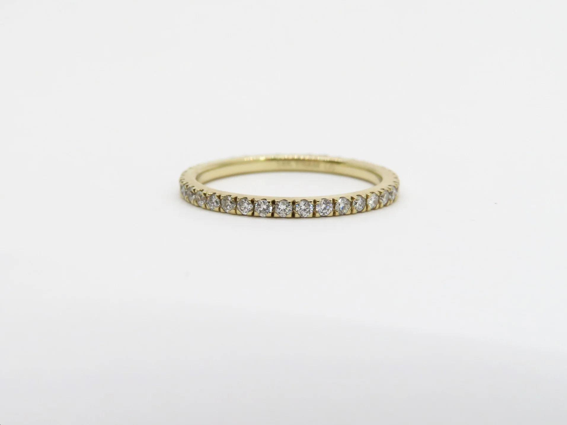 14k Yellow Gold LAB Diamond Eternity Band - Image 3