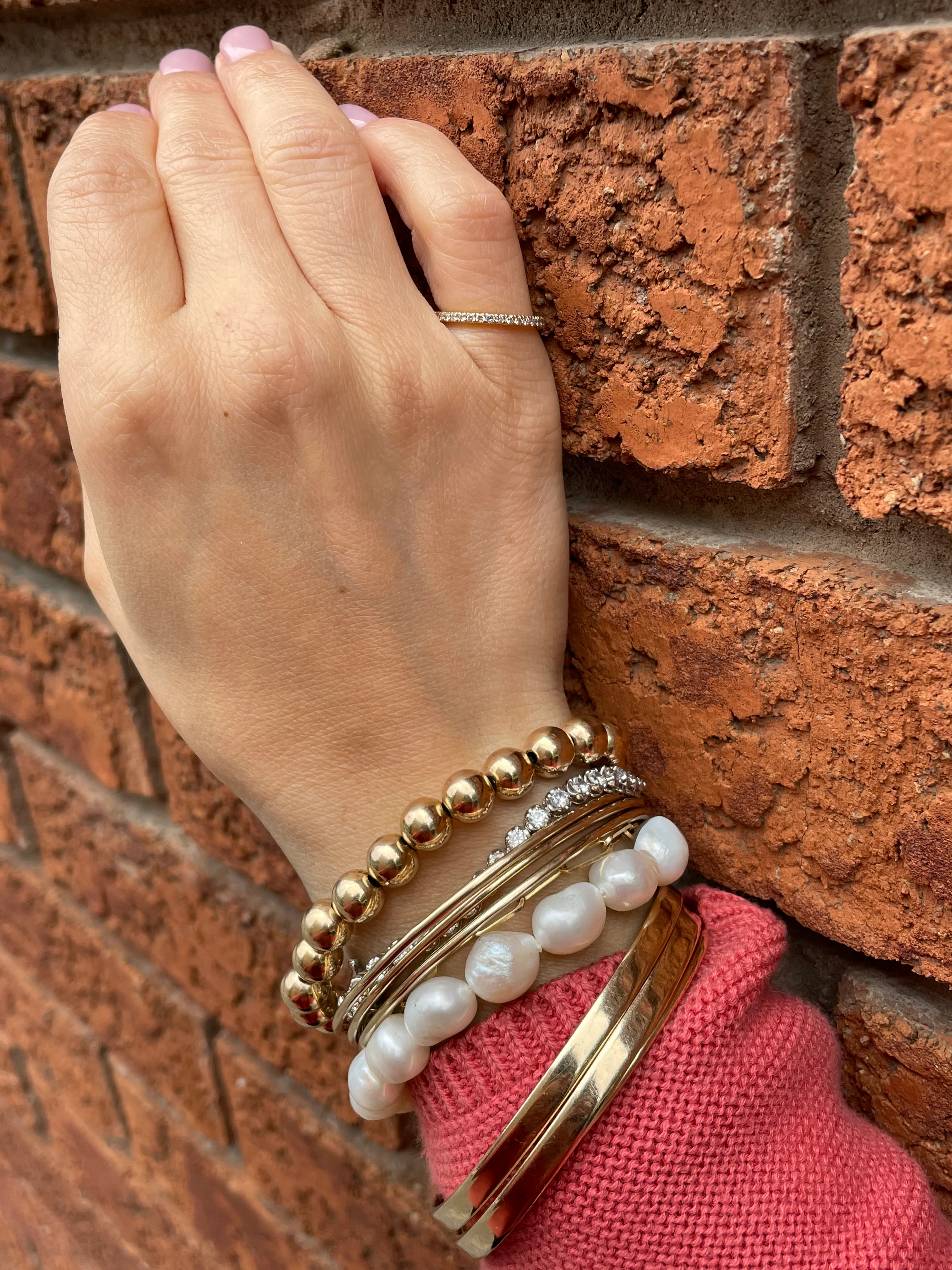 14k Yellow Gold LAB Diamond Eternity Band - Image 4