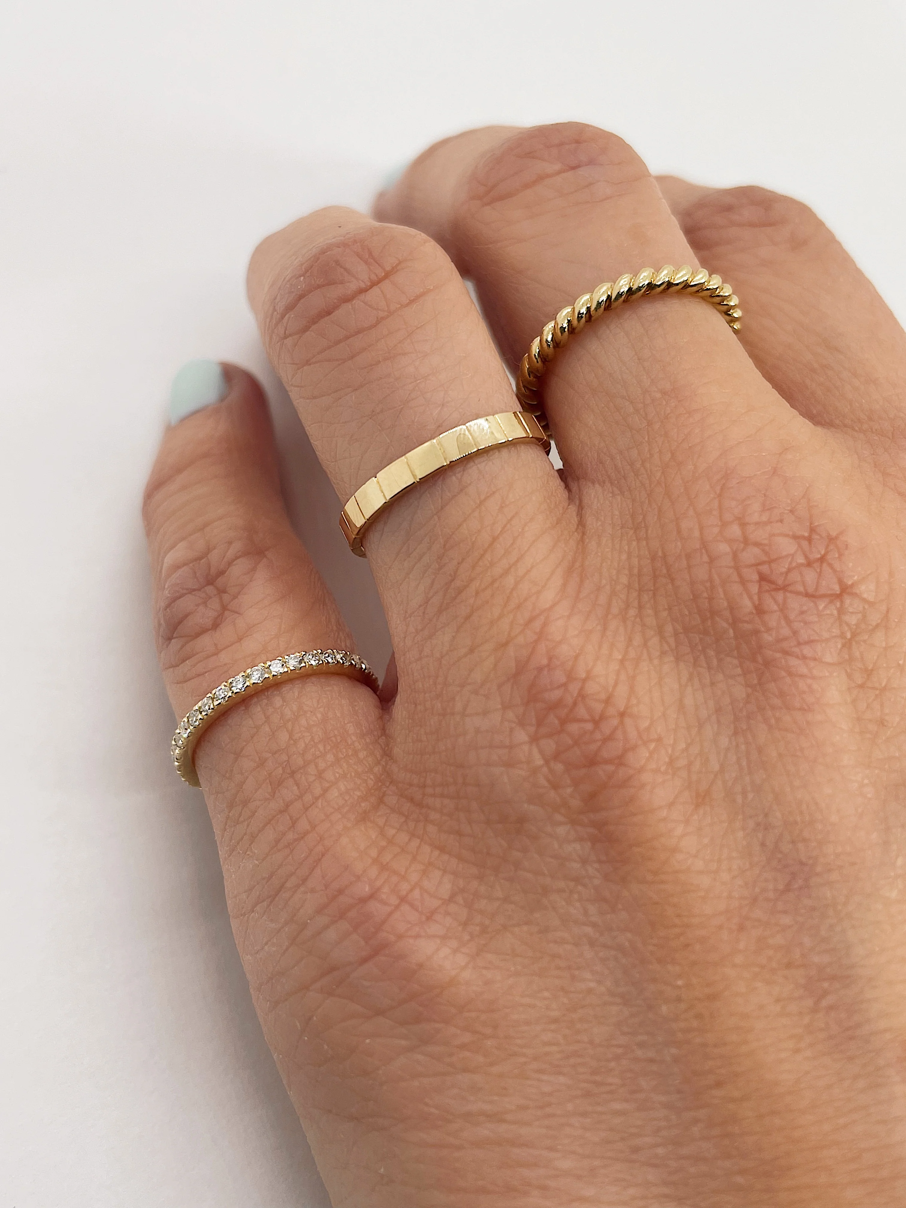 14k Yellow Gold LAB Diamond Eternity Band - Image 6