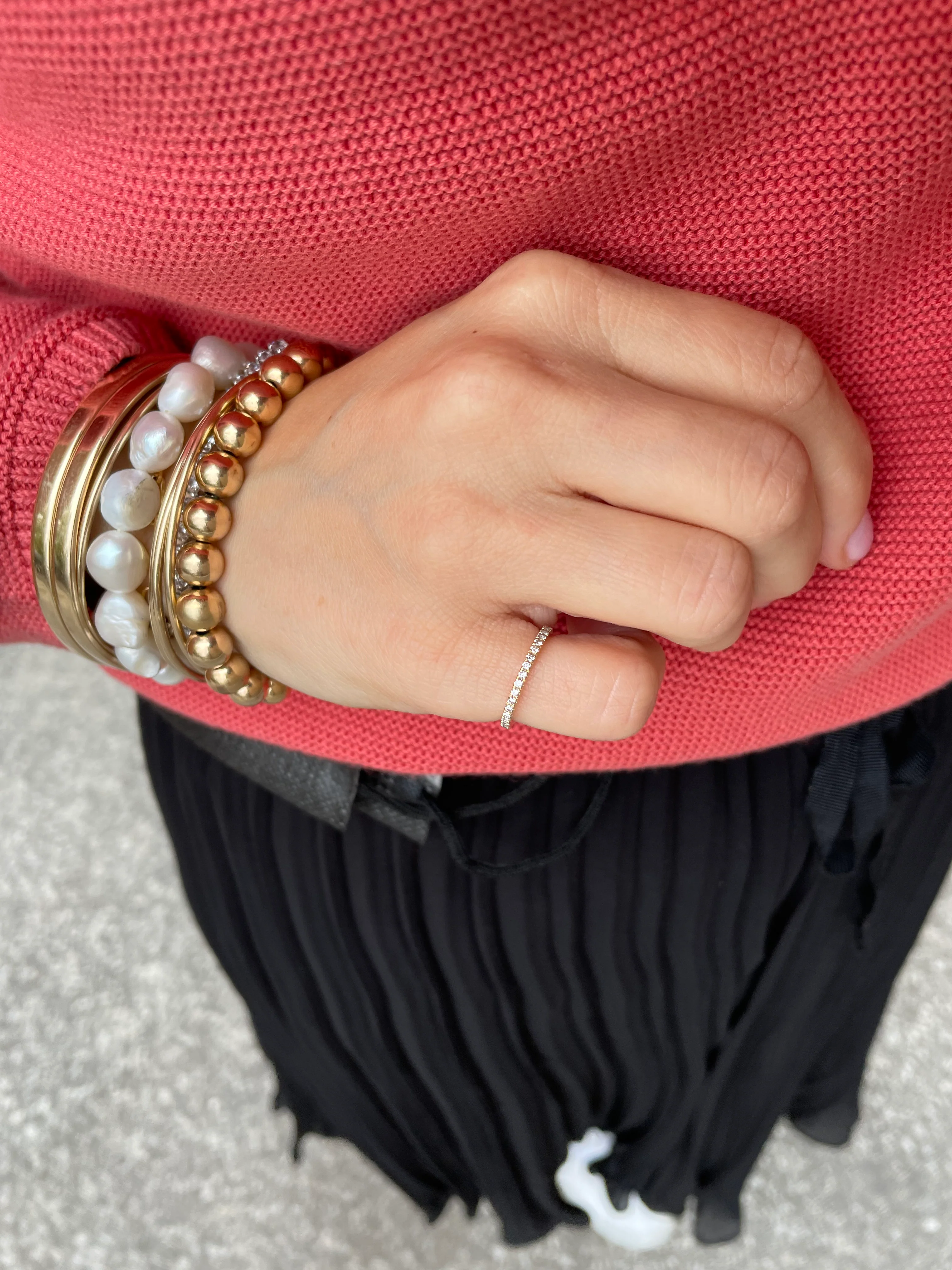 14k Yellow Gold LAB Diamond Eternity Band - Image 7