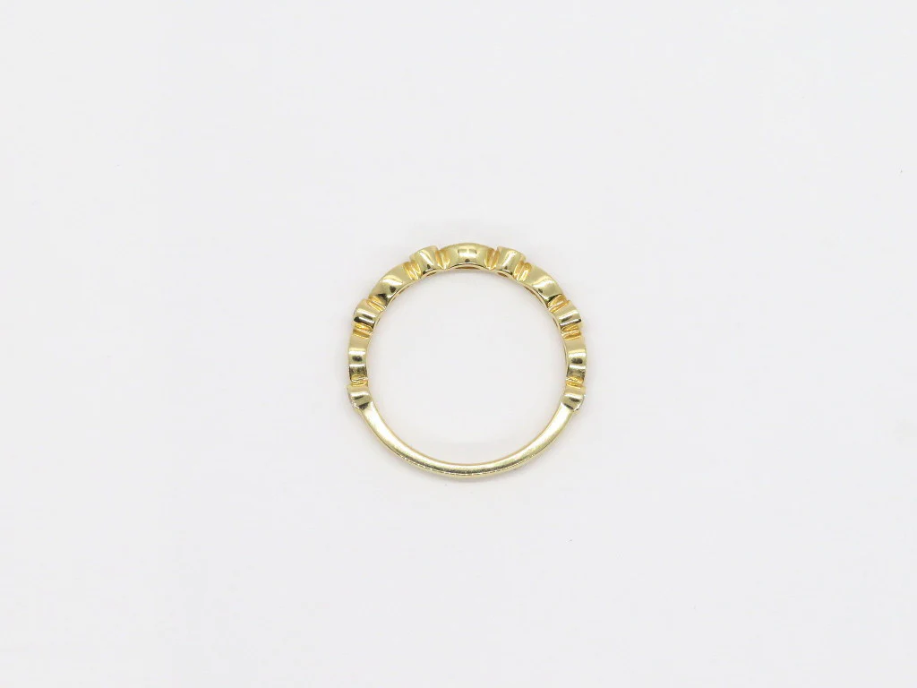 14k Yellow Gold Milgrain Marquise & Round Diamond - Image 3
