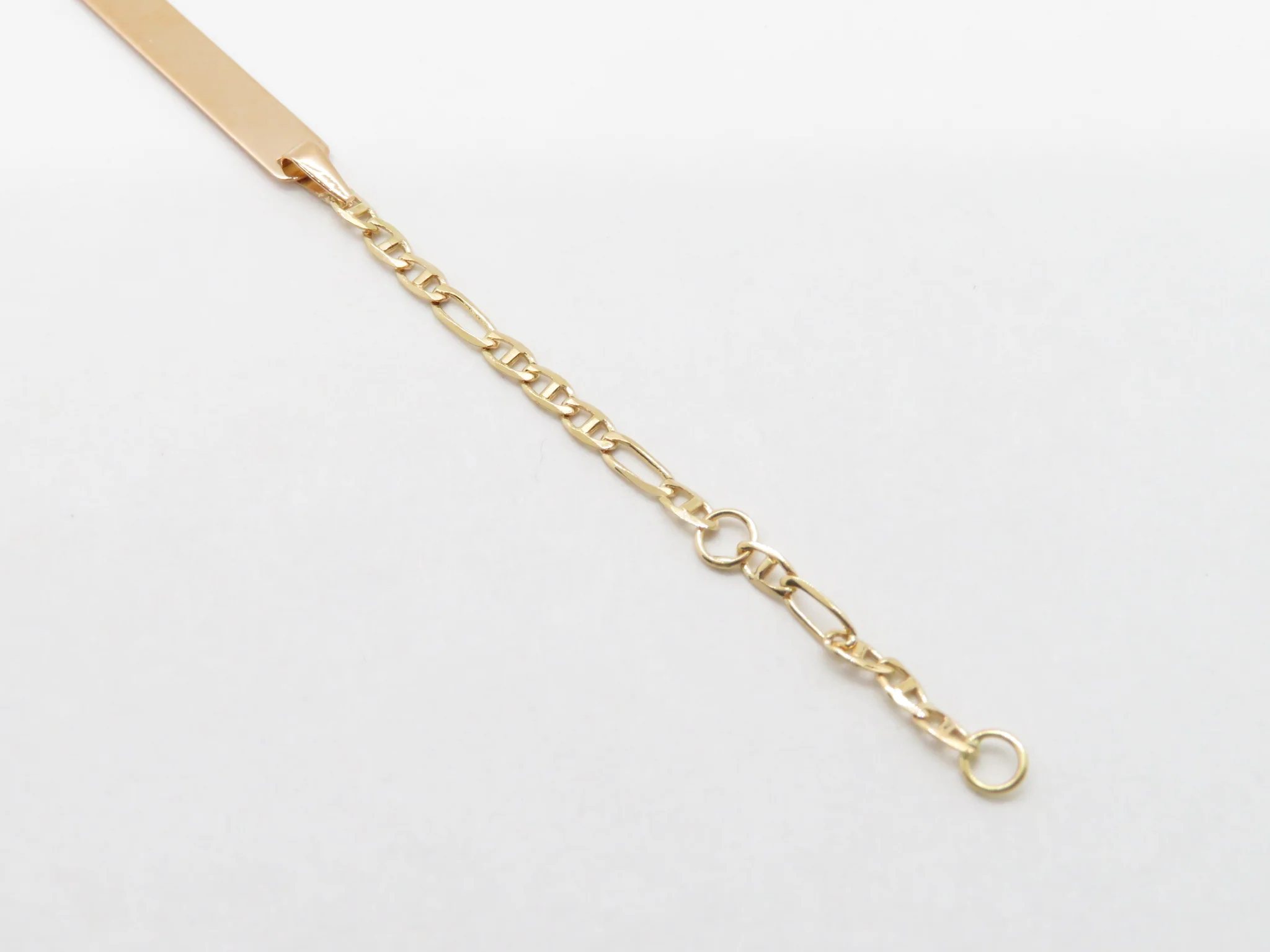 19.25k Yellow Gold Anchor ID Bracelet - Image 3