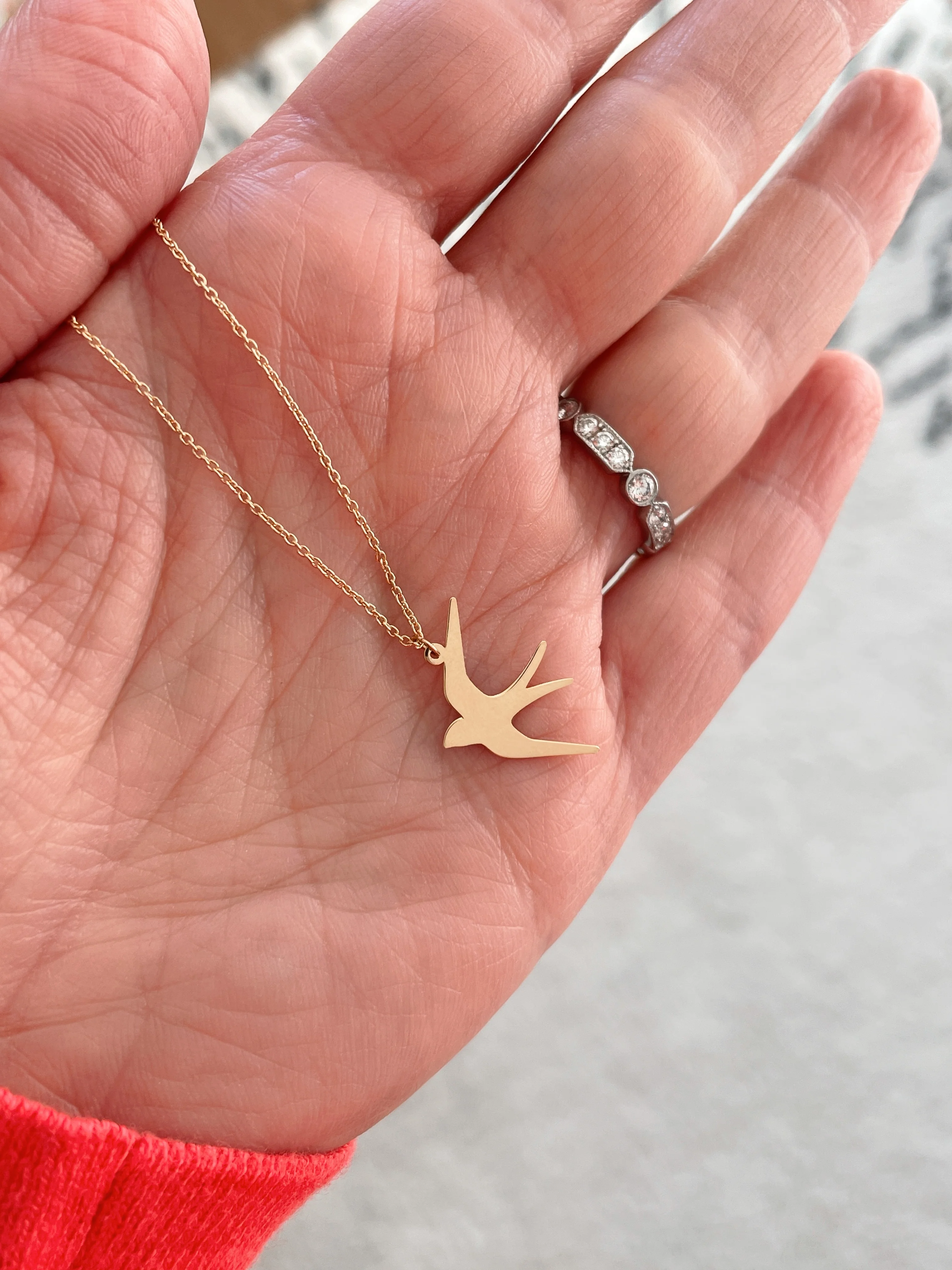 19.25k Yellow Gold Andorinha Necklace - Image 4