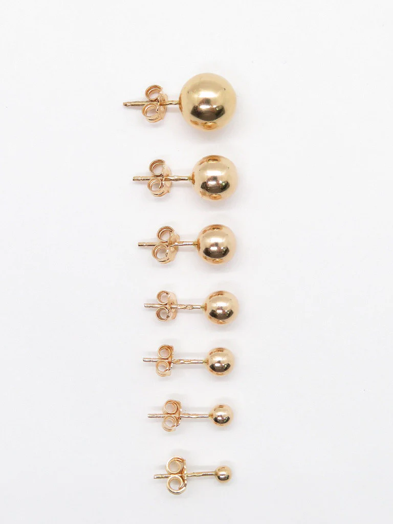 19.25k Yellow Gold Ball Studs - Image 3