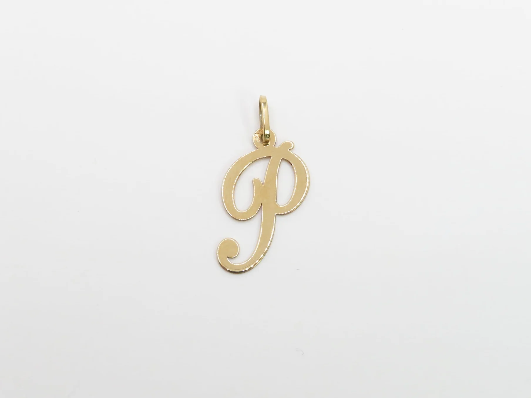 19.25k Yellow Gold Cursive Initial Pendant - Image 18