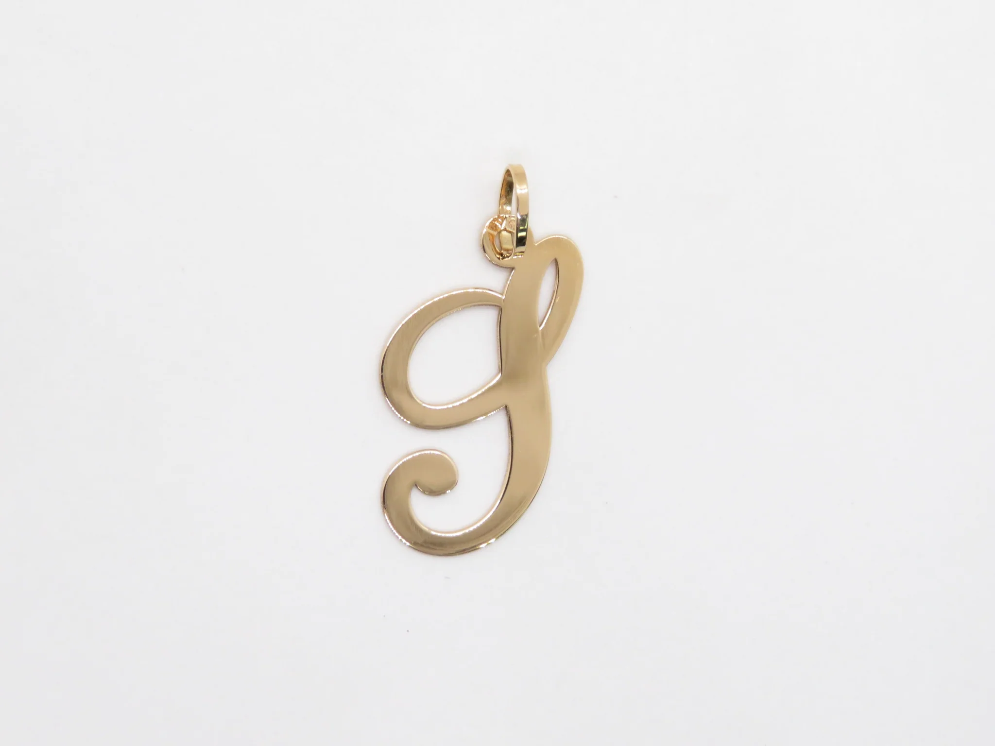19.25k Yellow Gold Cursive Initial Pendant - Image 21